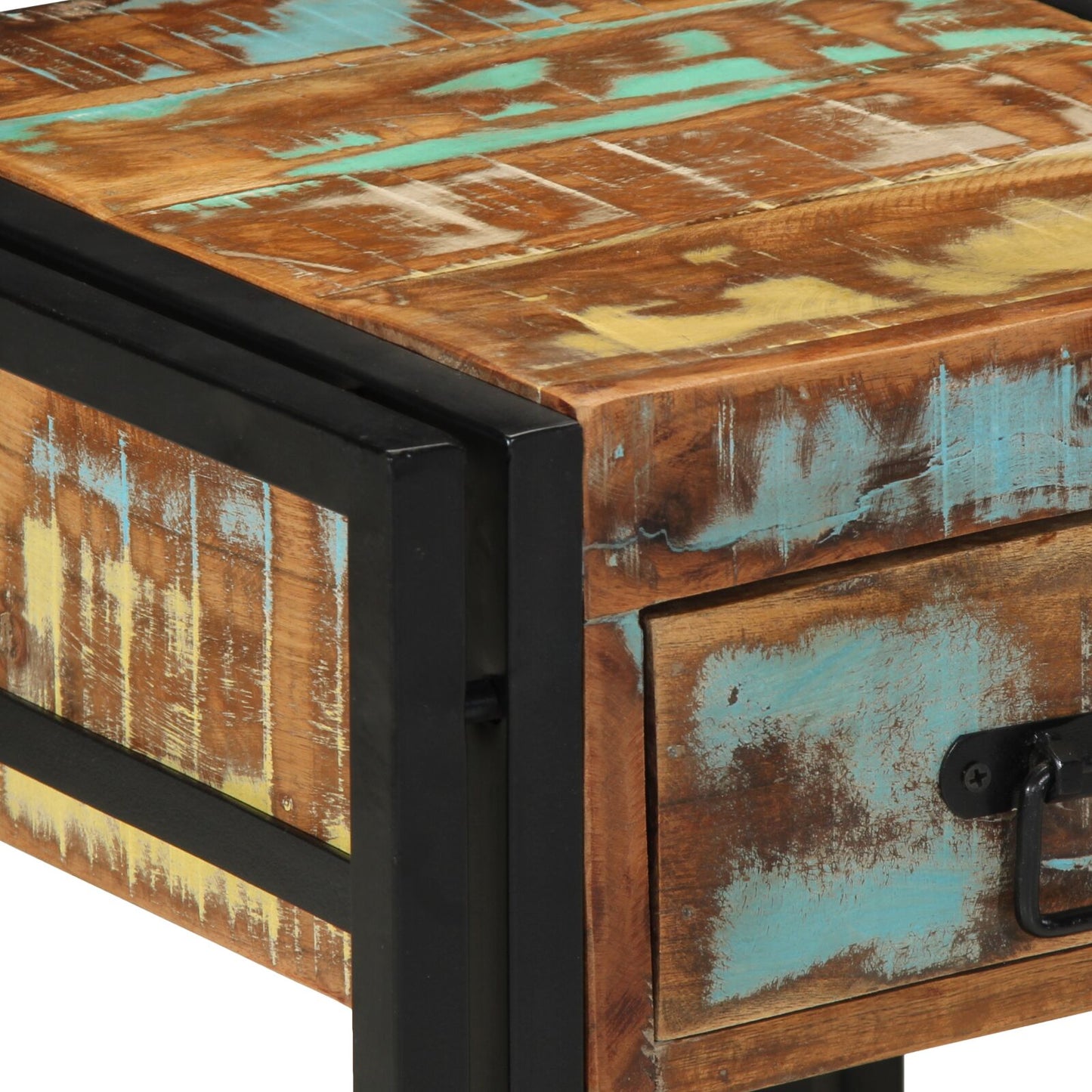 vidaXL Nachttisch 40x40x50 cm Massivholz Altholz