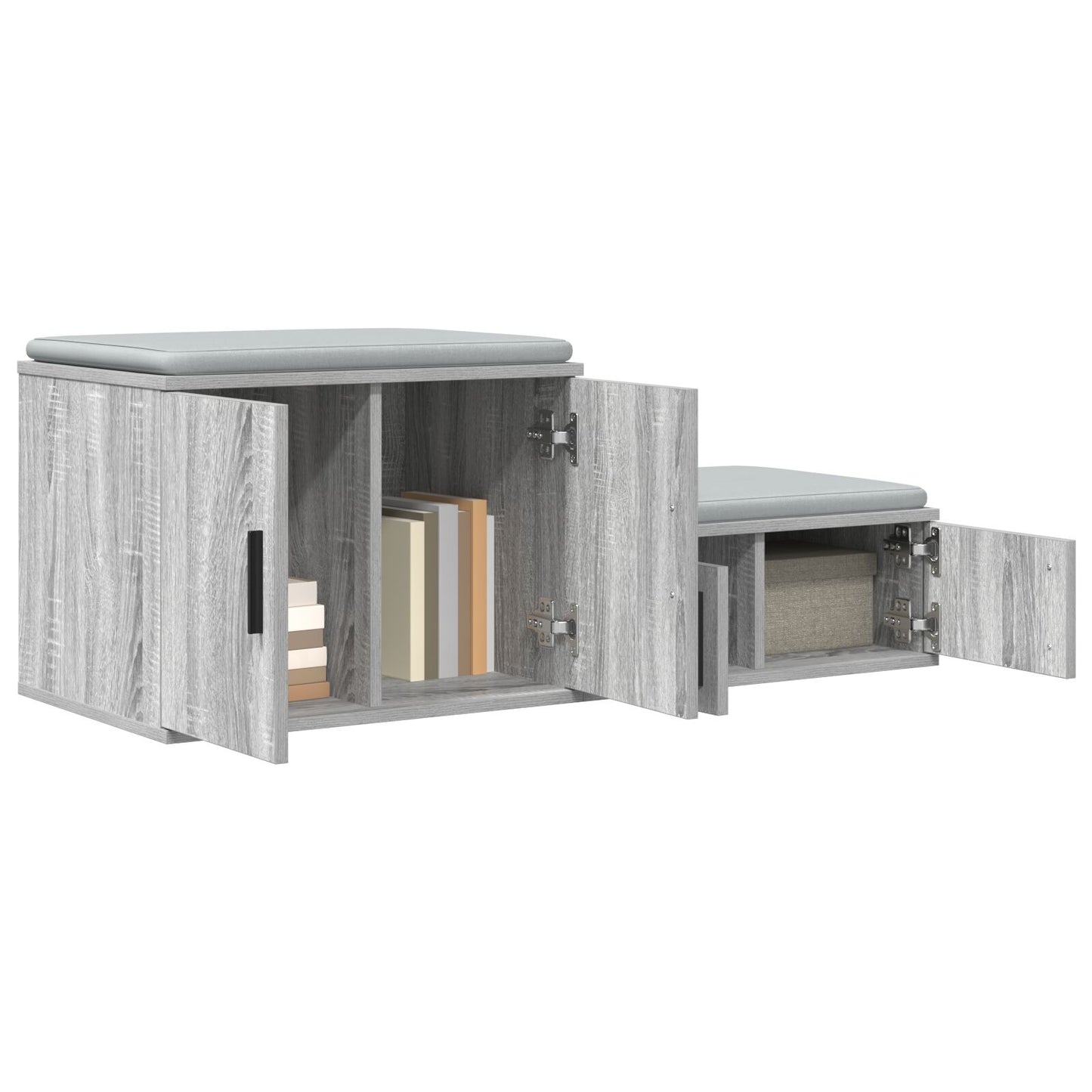 vidaXL Aufbewahrungsschrank Grau Sonoma 127x41x40 cm Ingenieurholz