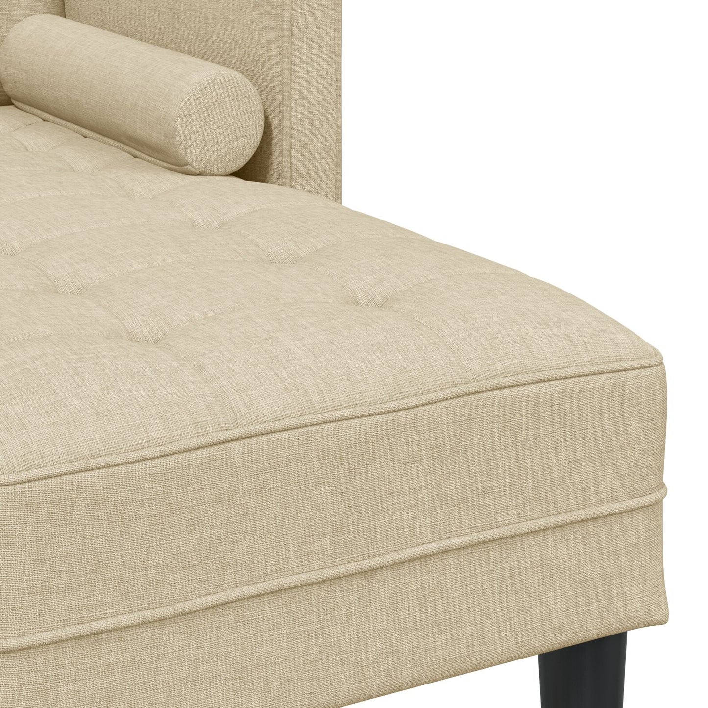 vidaXL 2-teiliges Sofa Set mit Kissen in Creme Stoff