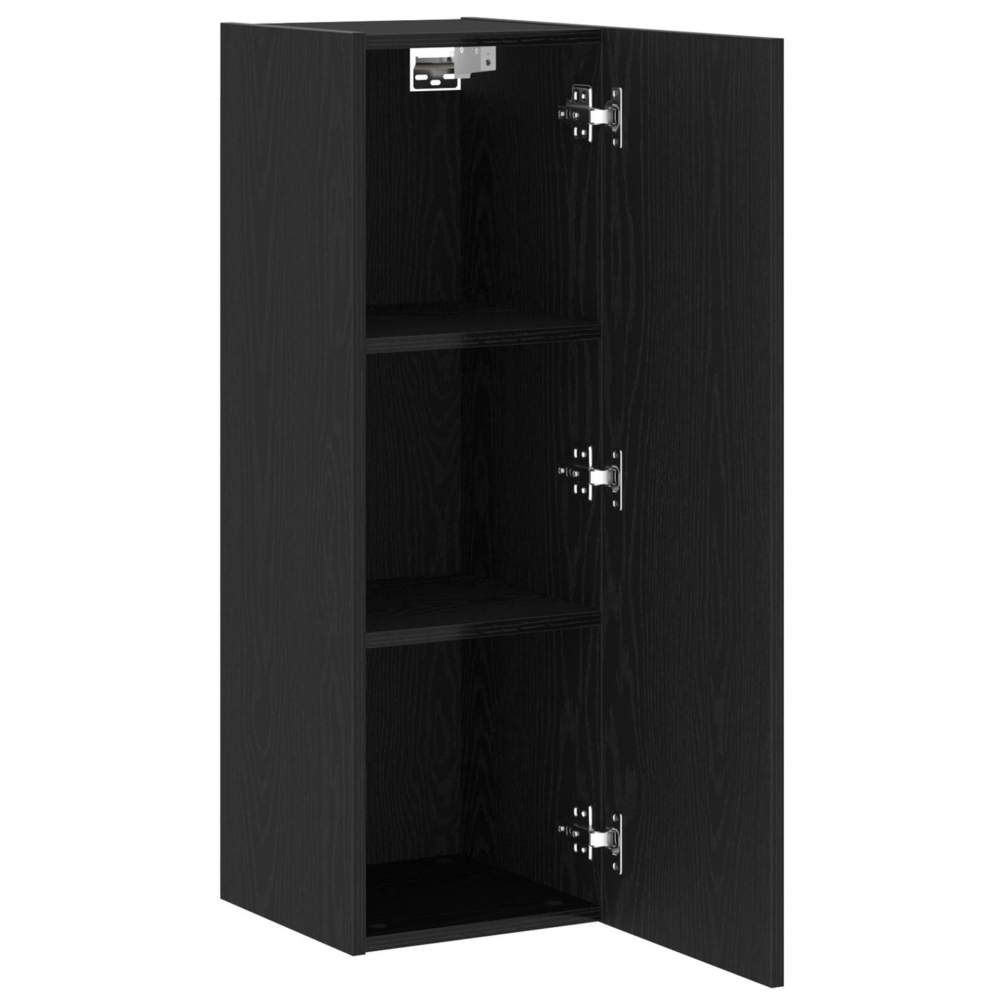vidaXL Wand-TV-Schrank Schwarz Eiche 30,5x30x90 cm aus Holzwerkstoff