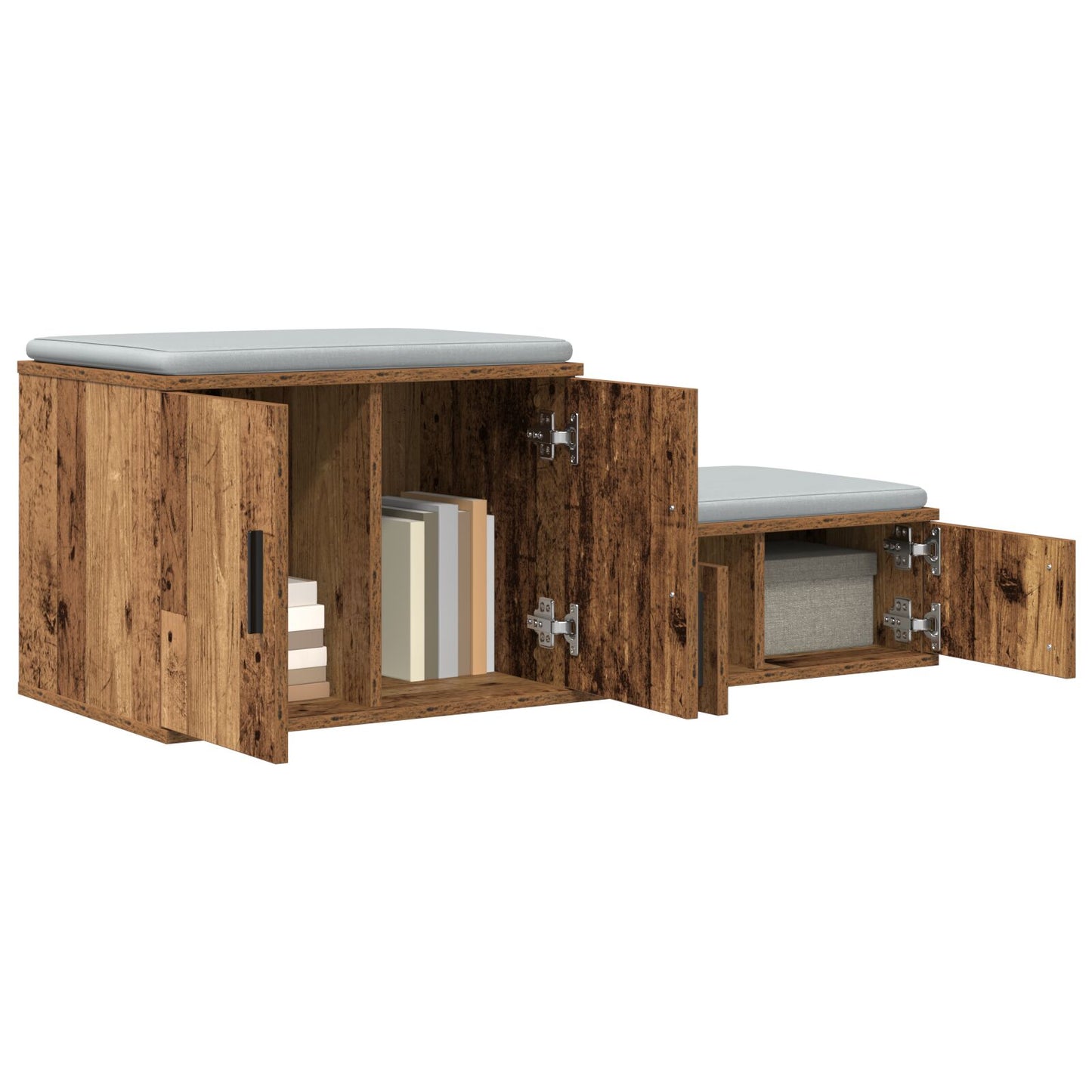 vidaXL Lagerregal aus Altholz 118x41x40 cm Ingenieurholz