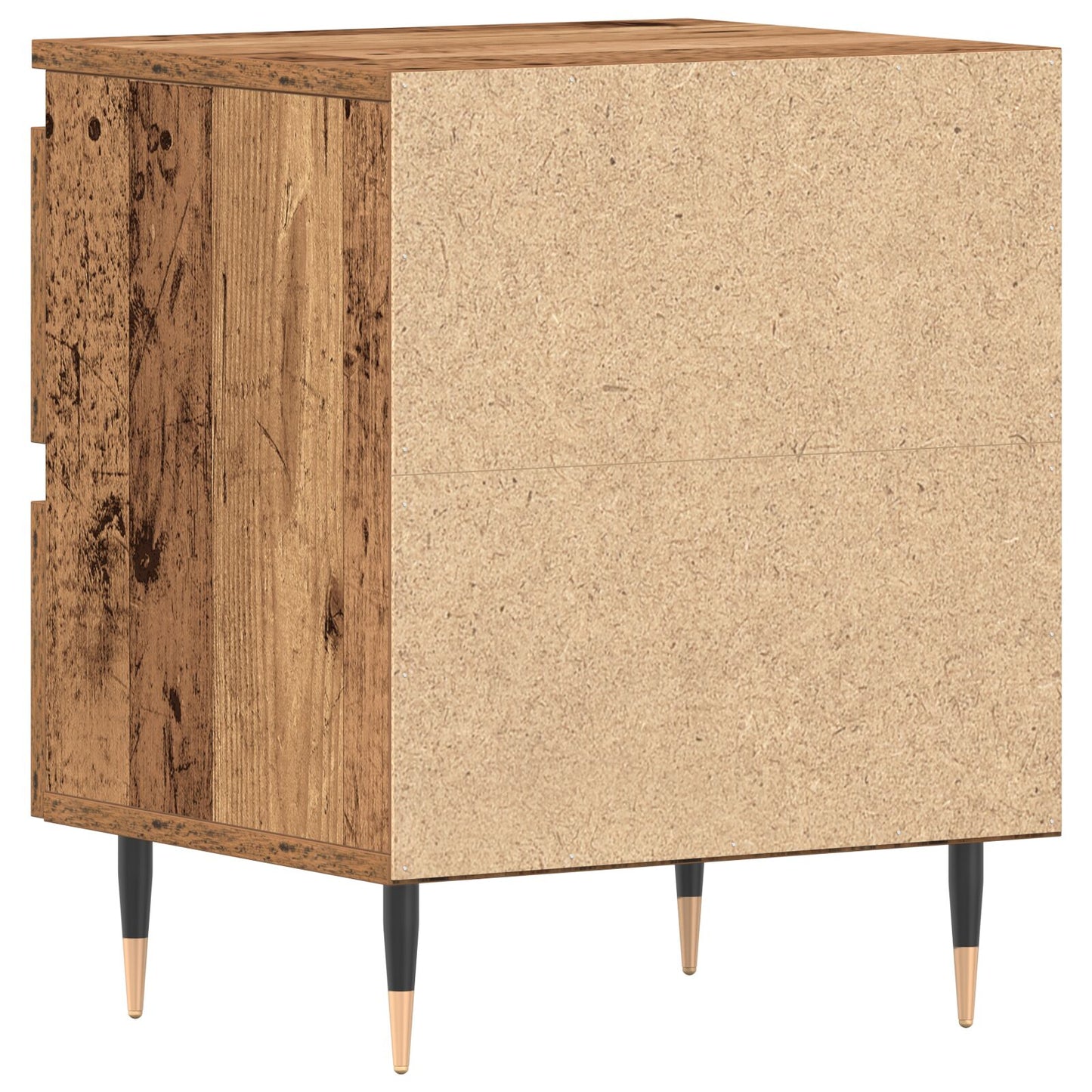 vidaXL Nachttische 2 Stück Alte Holz 40x35x50 cm Konstruktionsholz