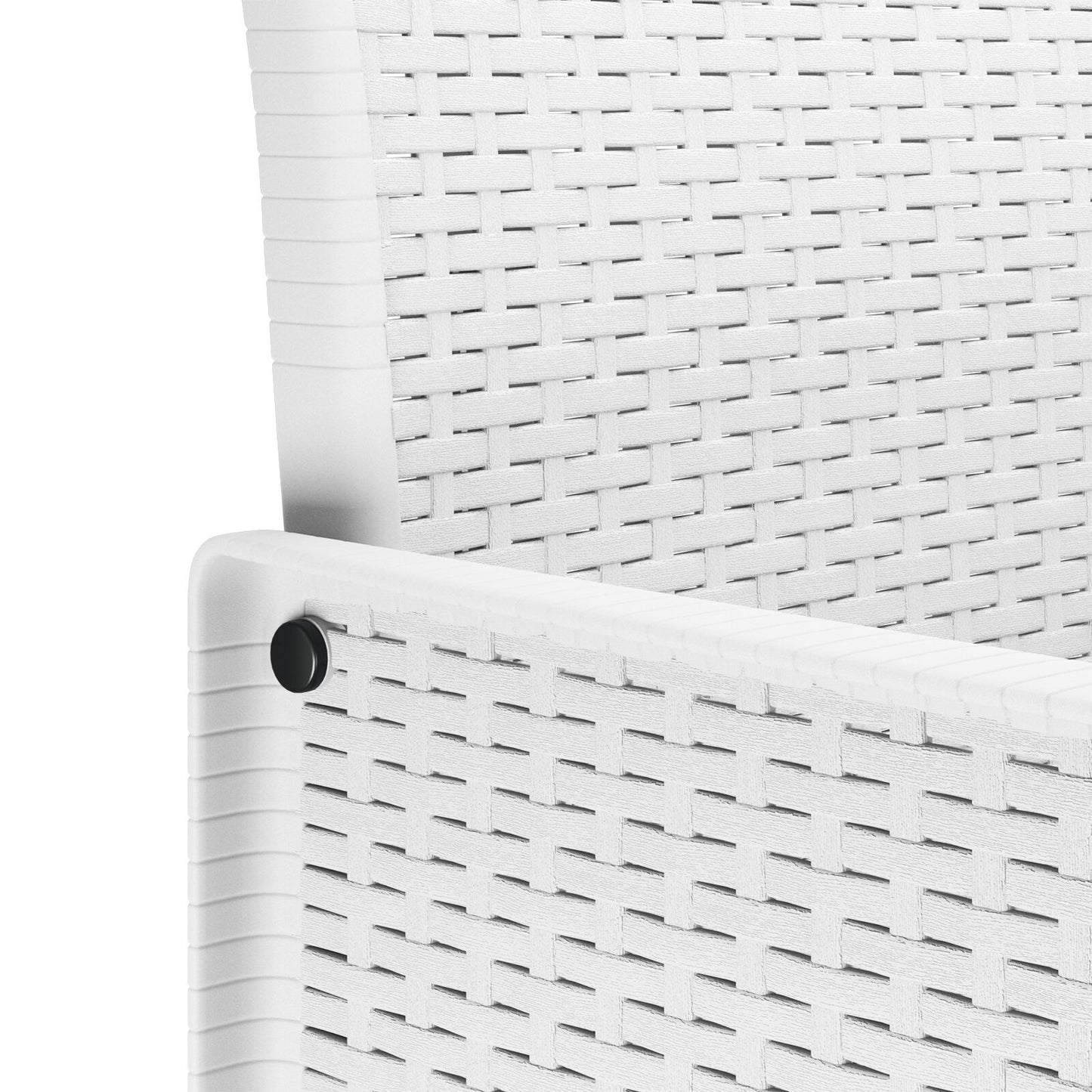vidaXL Garten Essgruppe 9-teilig Weiß Rattan, Glas Ergonomisch