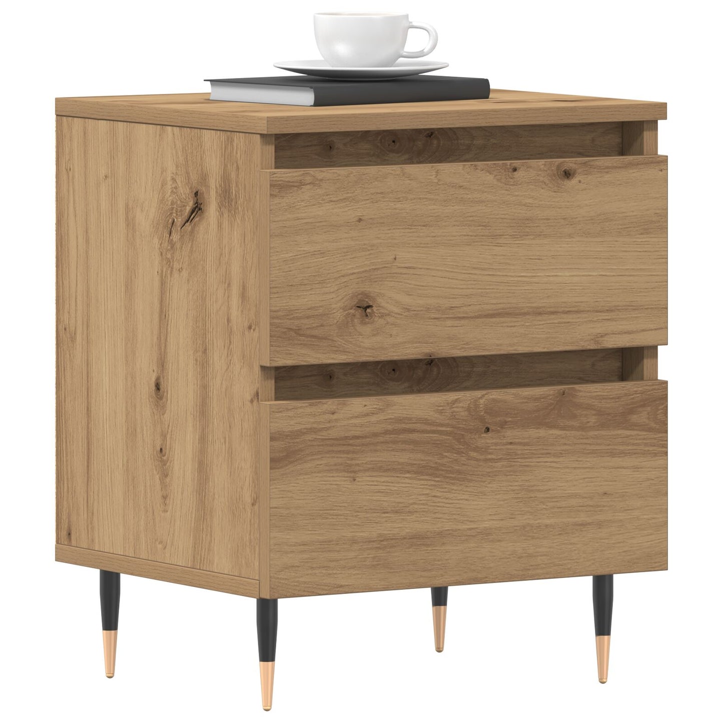 vidaXL Nachttische 2 Stück Artisan Eiche 40x35x50 cm Holzwerkstoff