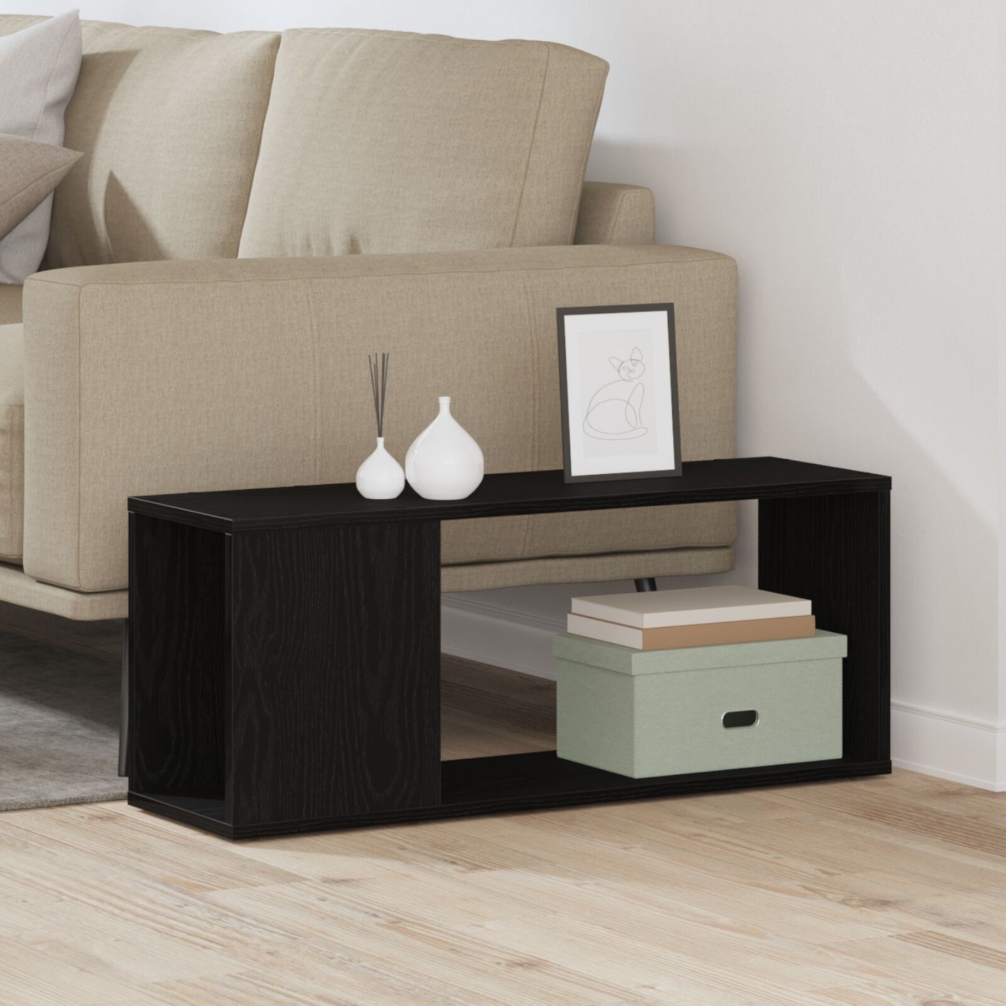 vidaXL TV-Schrank Weiß 80x24x32 cm Holz