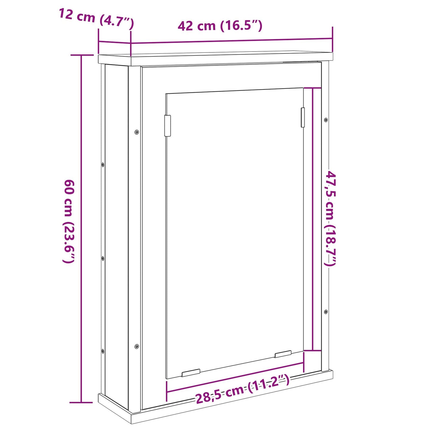 vidaXL Spiegelschrank Natürlich Eiche Spanplatte, Glas, Metall Mittel