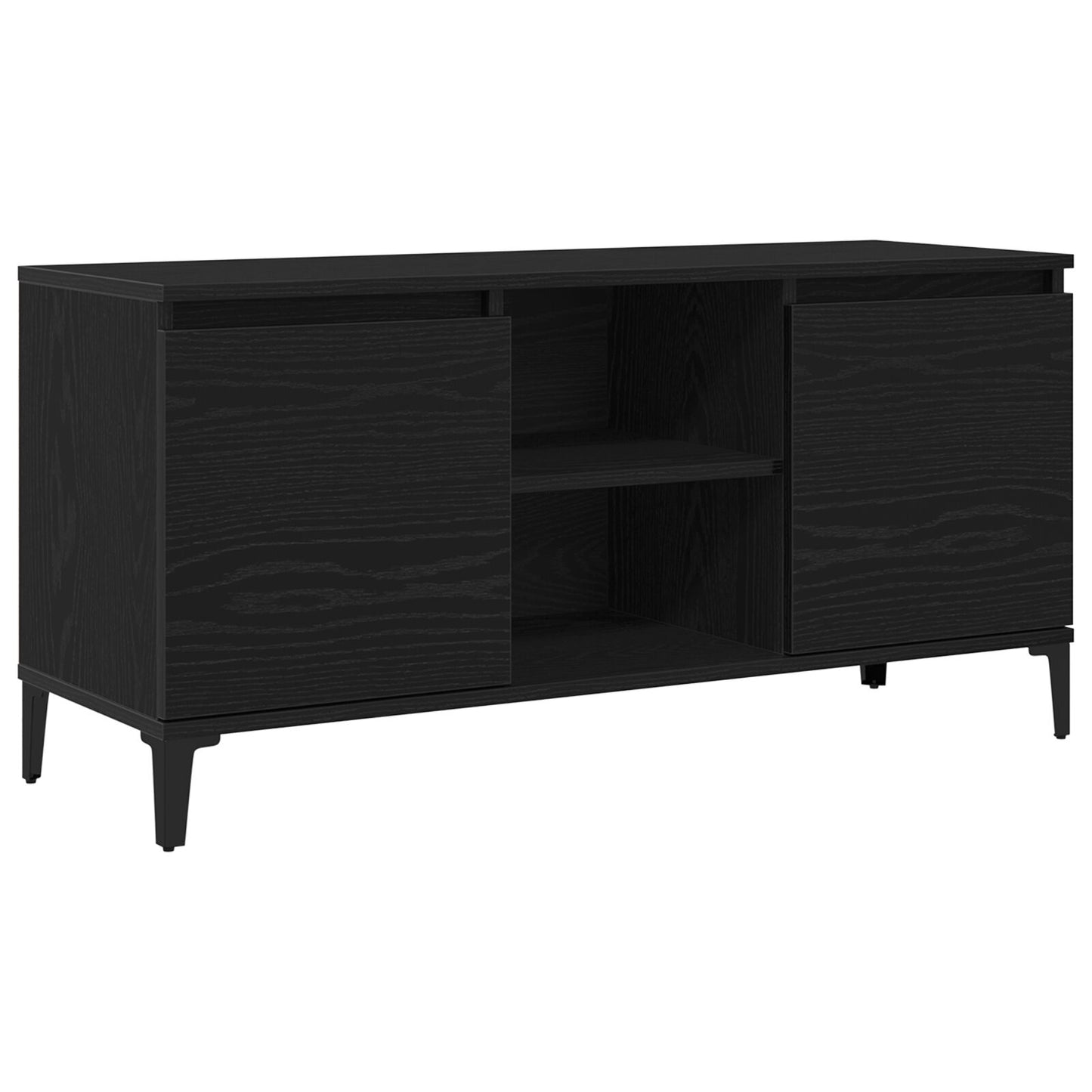 vidaXL TV-Schrank Schwarz Eiche 102x35x50 cm Holzwerkstoff