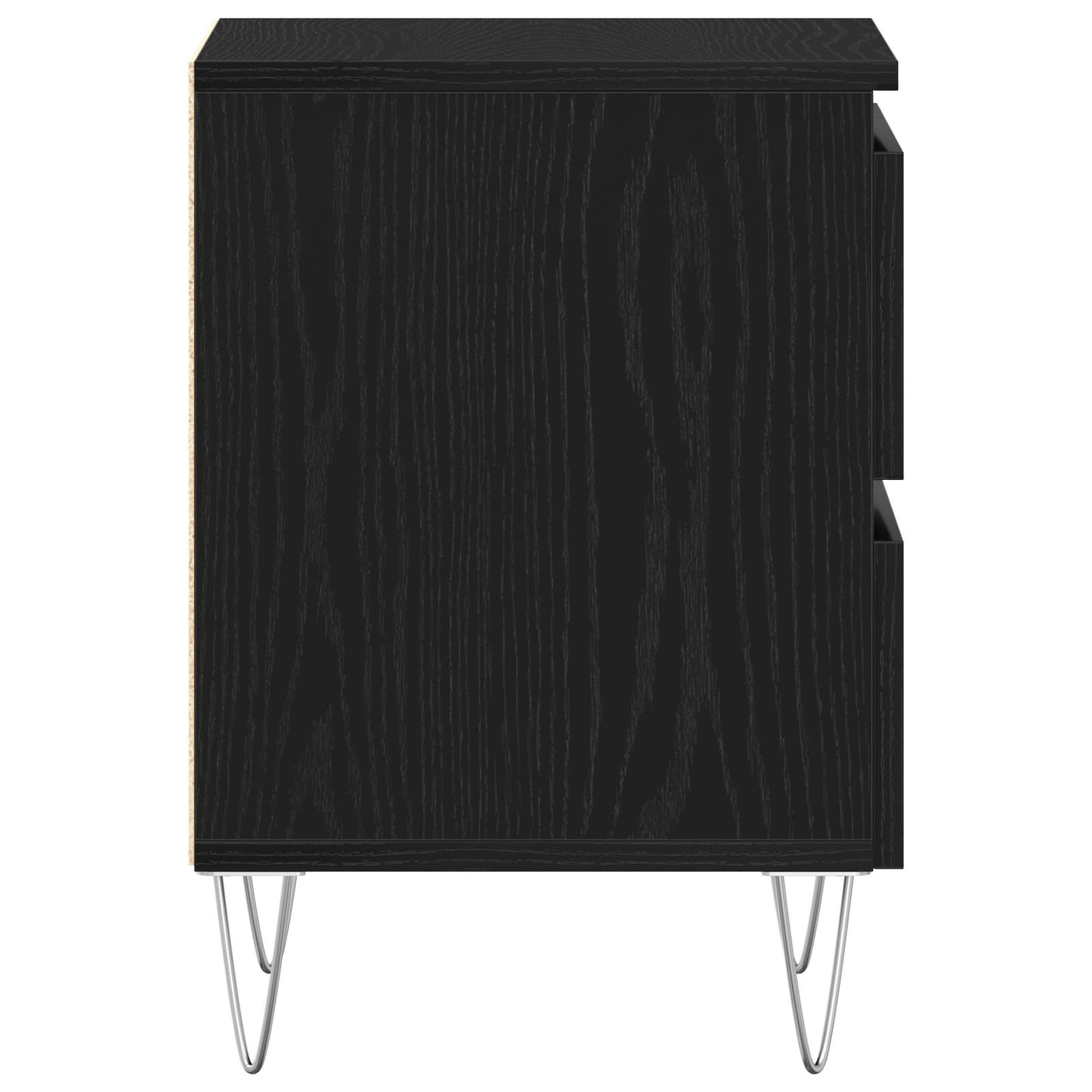 vidaXL Nachtkabinette 2 Stk. schwarze Eiche 40x35x50 cm Holzwerkstoff