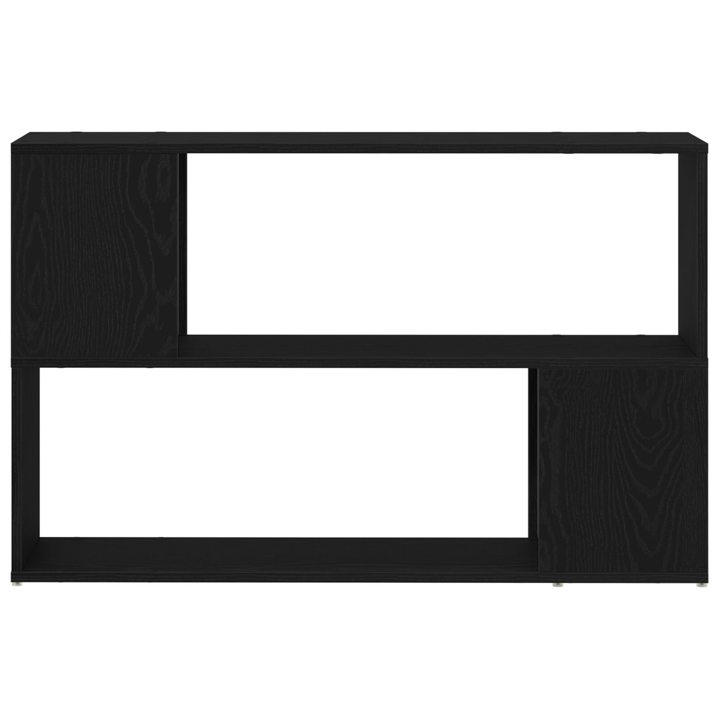 vidaXL Bücherregal Schwarz Eiche 100x24x63 cm aus Holzwerkstoff