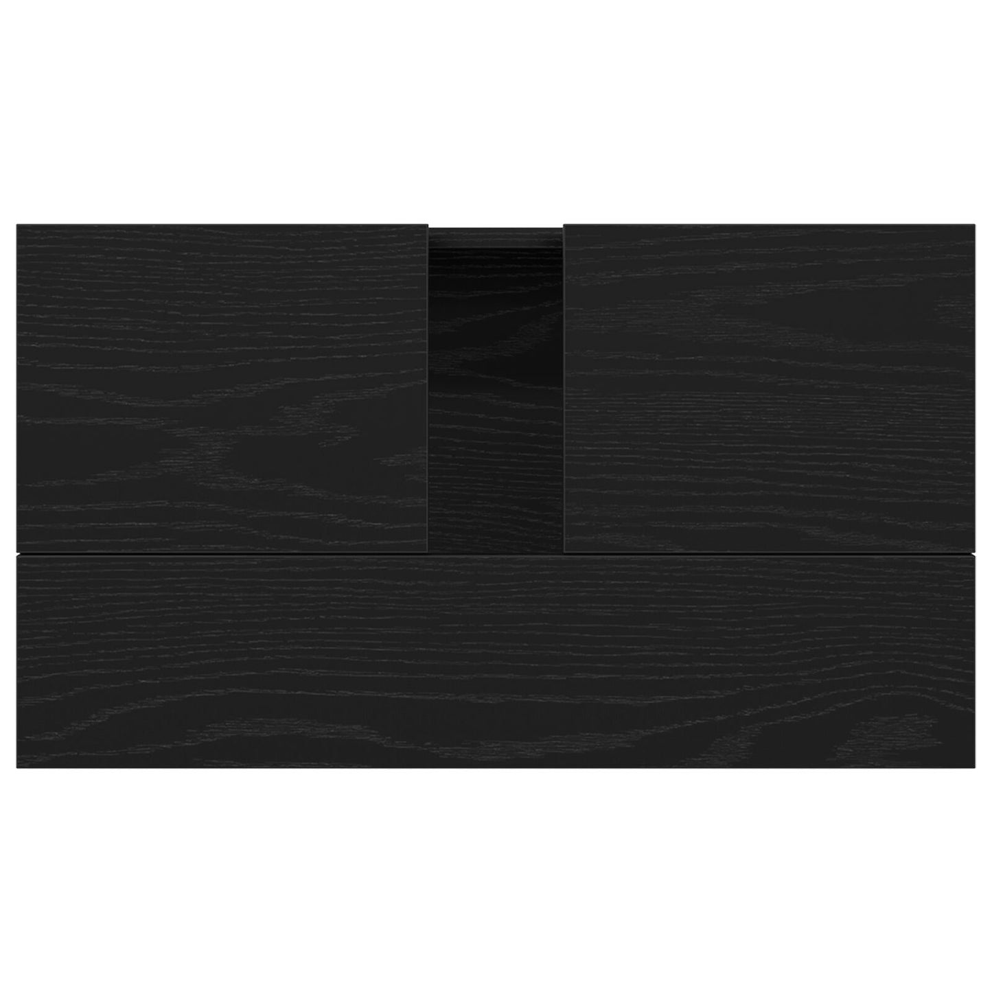 vidaXL Waschbeckenunterschrank Schwarz Eiche 58x33x60 cm Holzwerkstoff