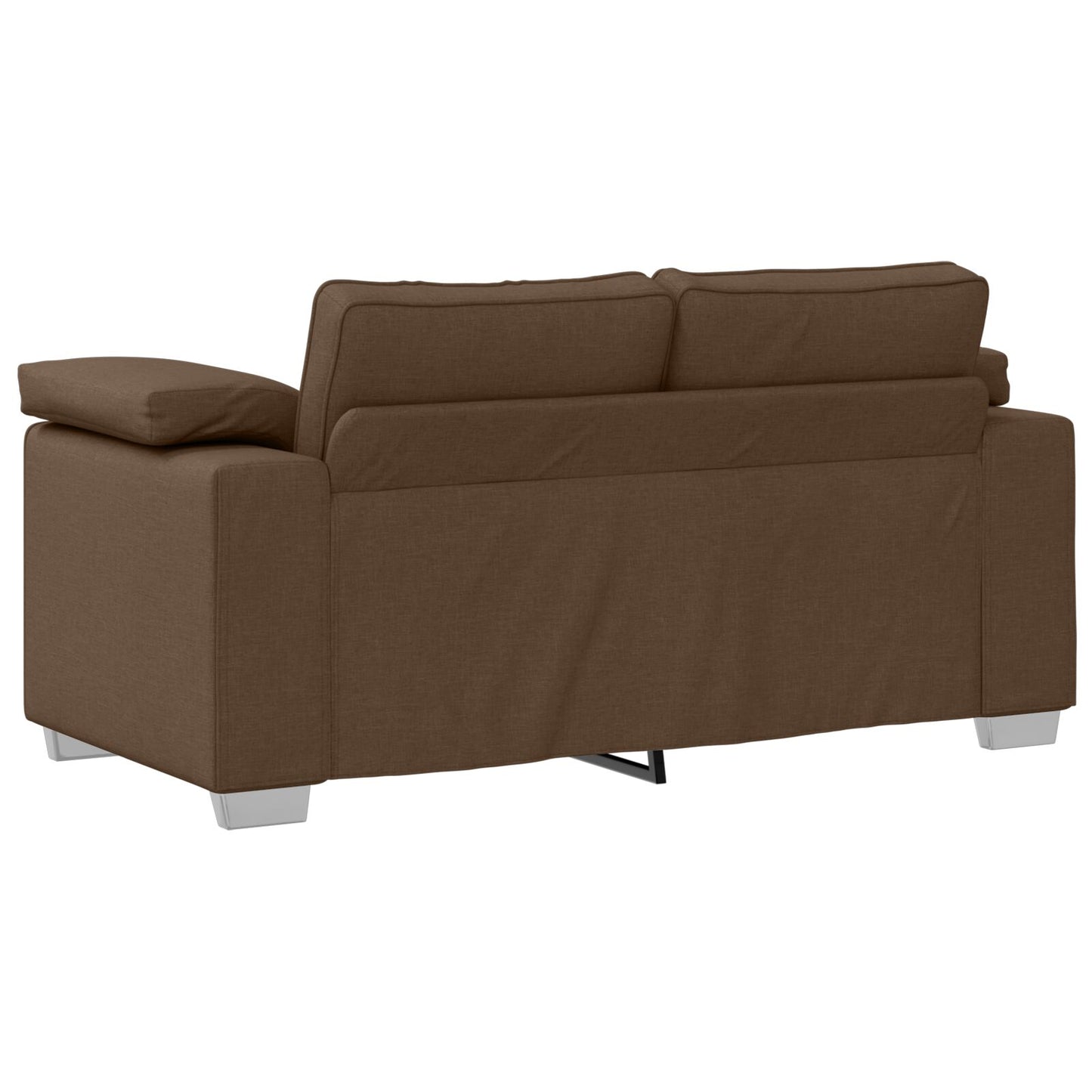 vidaXL 2-teiliges Sofa-Set mit Kissen aus braunem Stoff