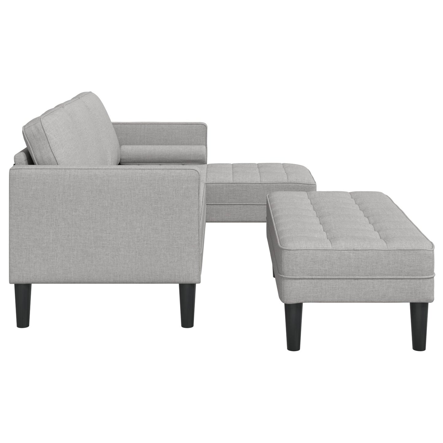 vidaXL 2-teiliges Sofa Set mit Kissen aus wolkengrauem Stoff
