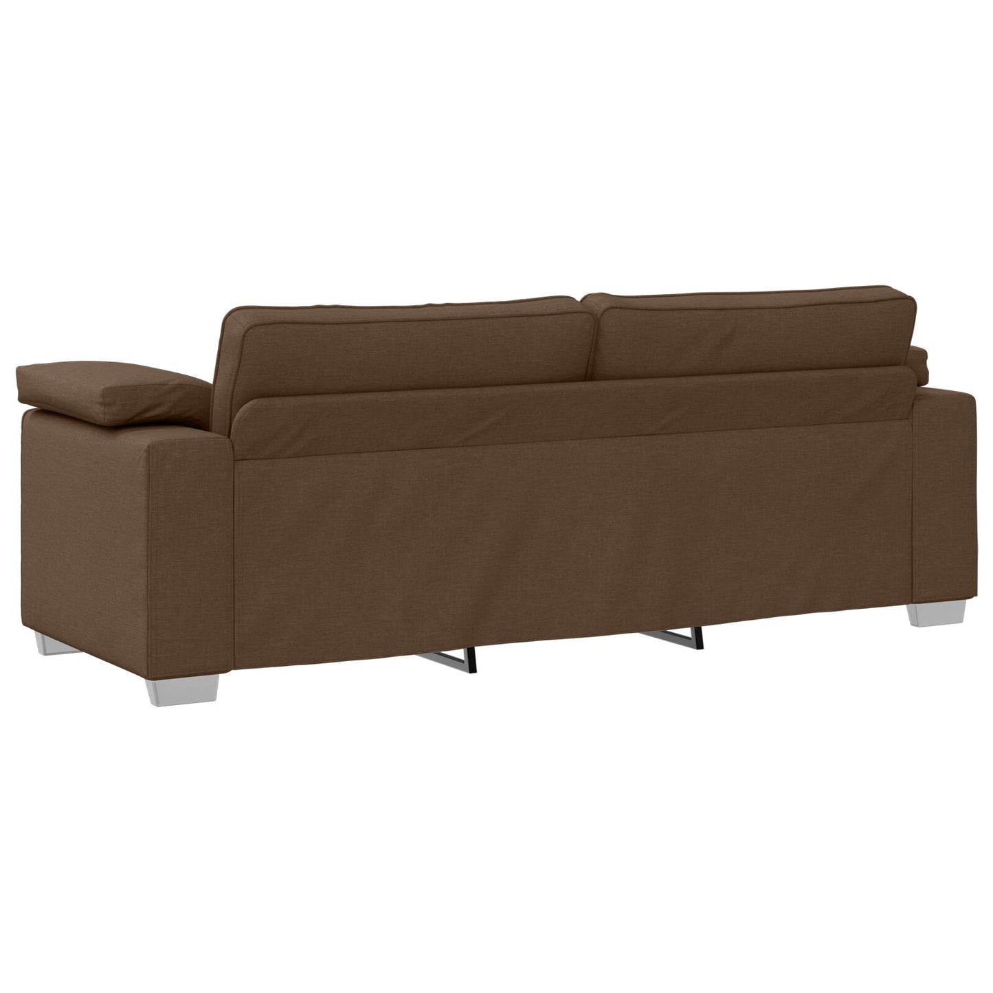 vidaXL 2-teiliges Sofa-Set mit Kissen aus braunem Stoff