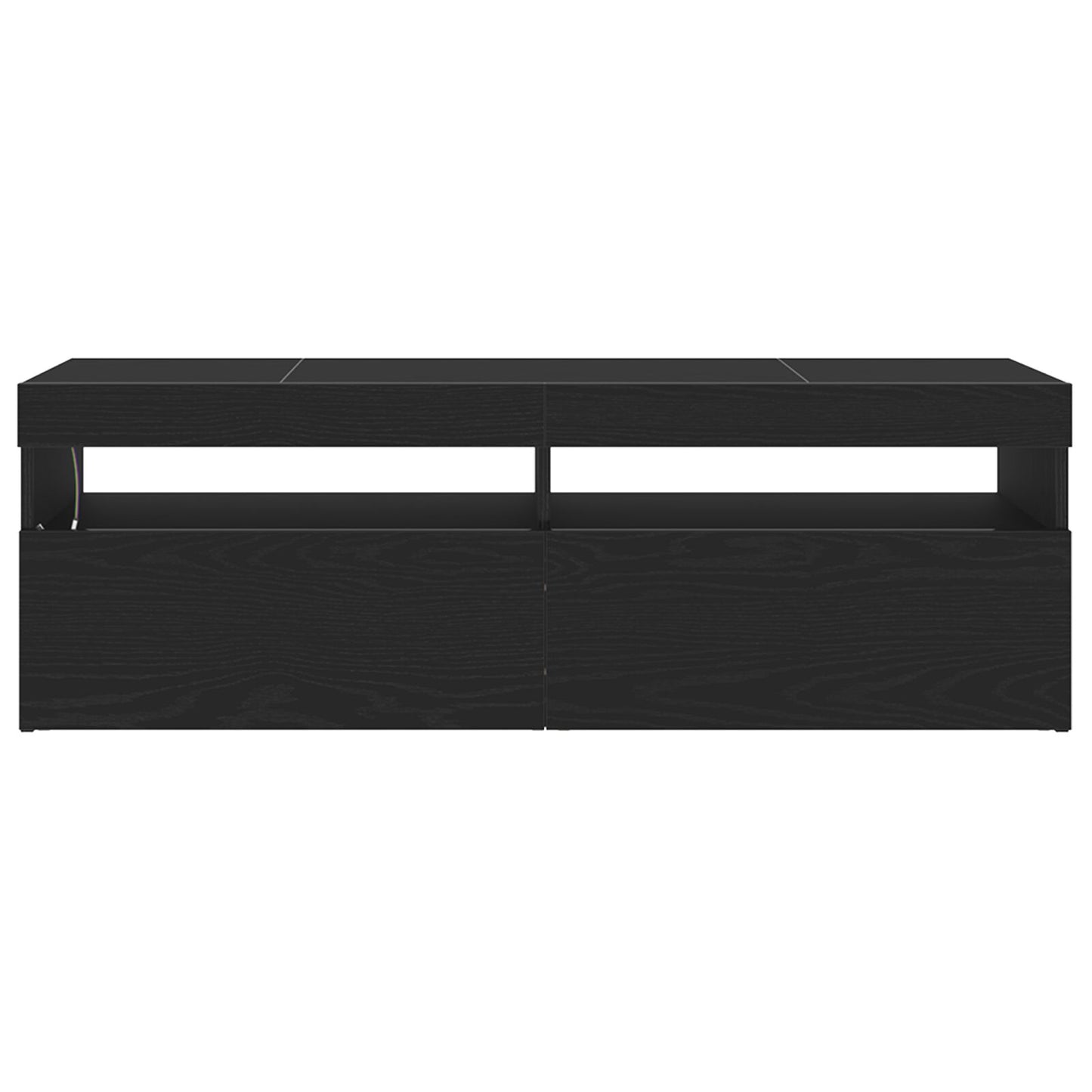 vidaXL TV-Schrank mit LED Schwarz Eiche 120x35x40 cm Holzwerkstoff