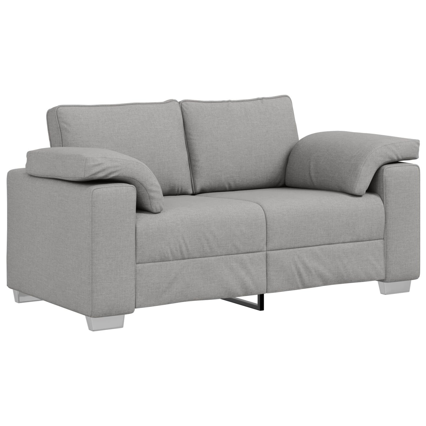 vidaXL 2-teiliges Sofa-Set mit Kissen aus wolkengrauem Stoff
