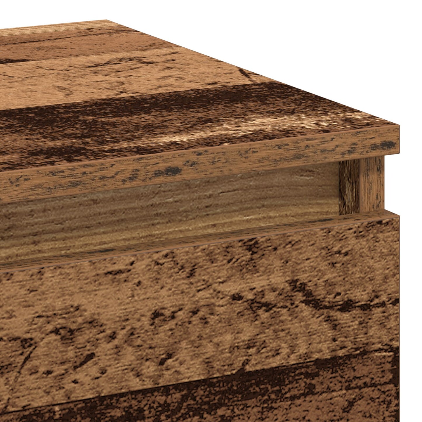 vidaXL Nachttische 2 Stück Alte Holz 40x35x50 cm Konstruktionsholz