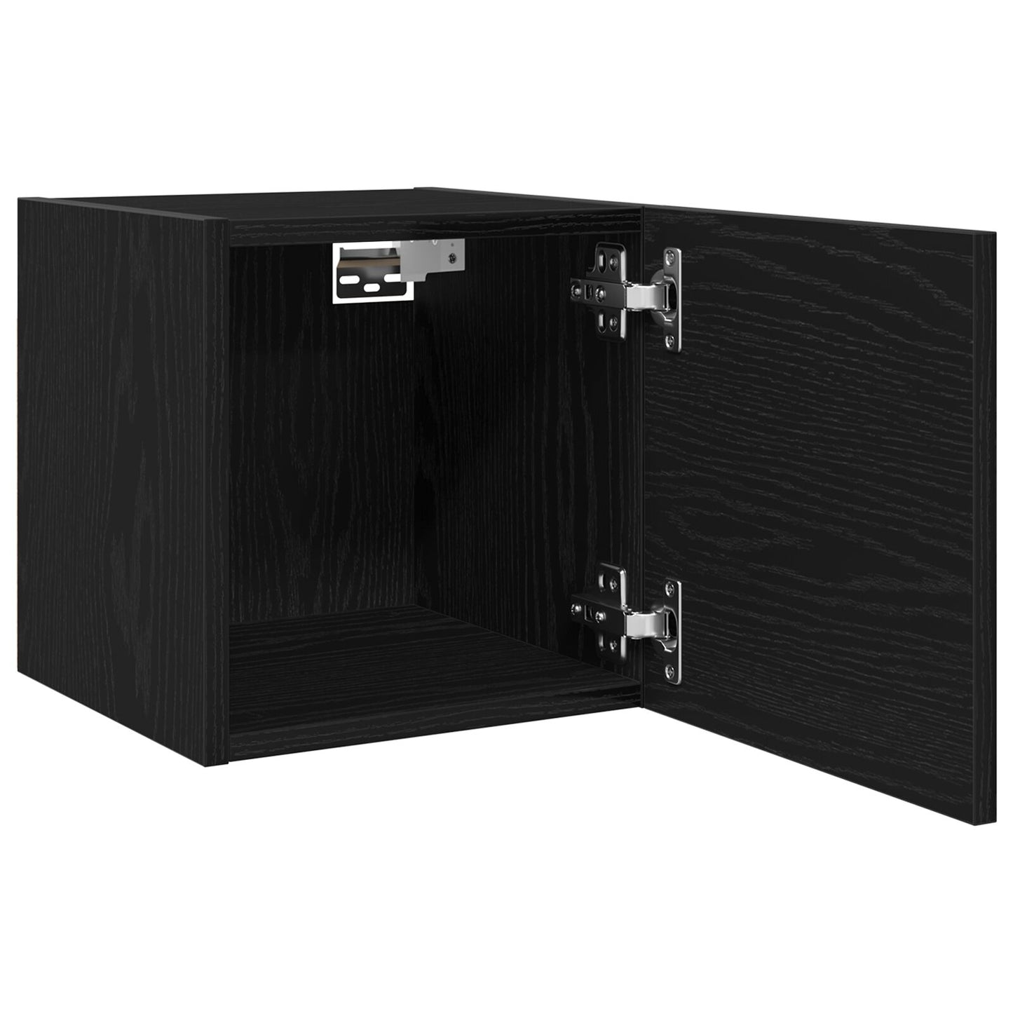 vidaXL Wand-TV-Schrank Schwarz Eiche 30,5x30x30 cm