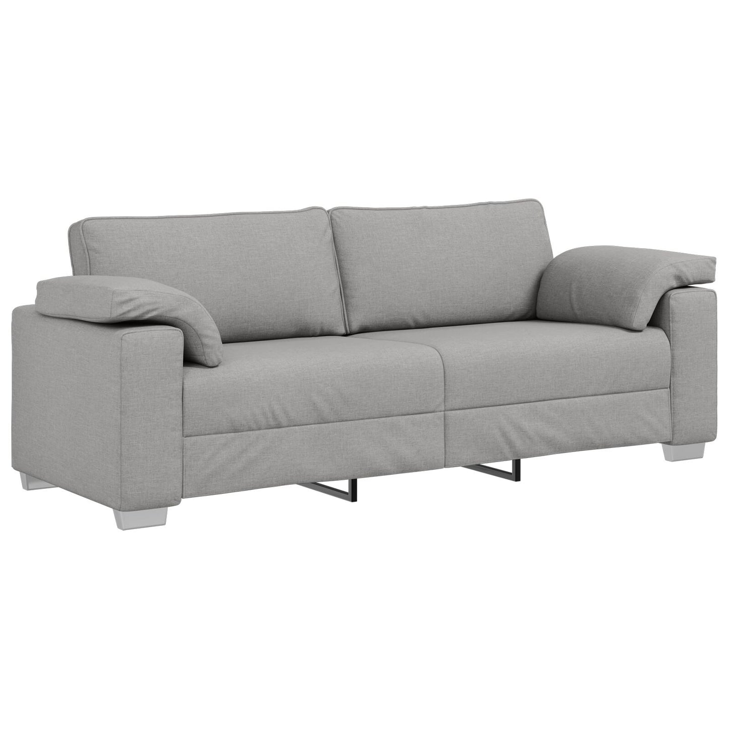 vidaXL 2-teiliges Sofa-Set mit Kissen aus wolkengrauem Stoff