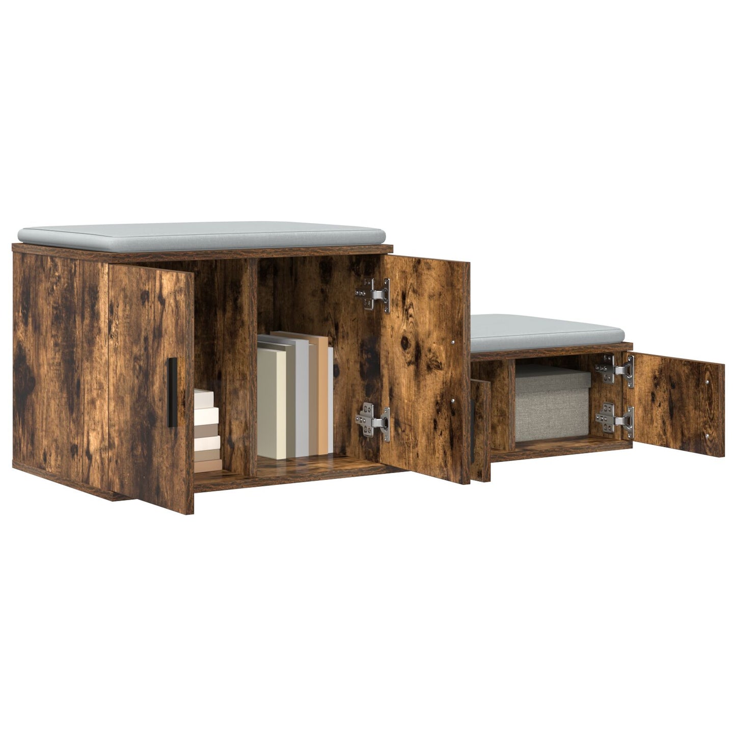 vidaXL Aufbewahrungsschrank Rauches Eiche 127x41x40 cm Holzwerkstoff