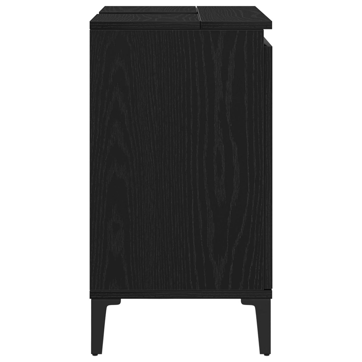 vidaXL Waschbeckenunterschrank Schwarz Eiche 58x33x60 cm Holzwerkstoff