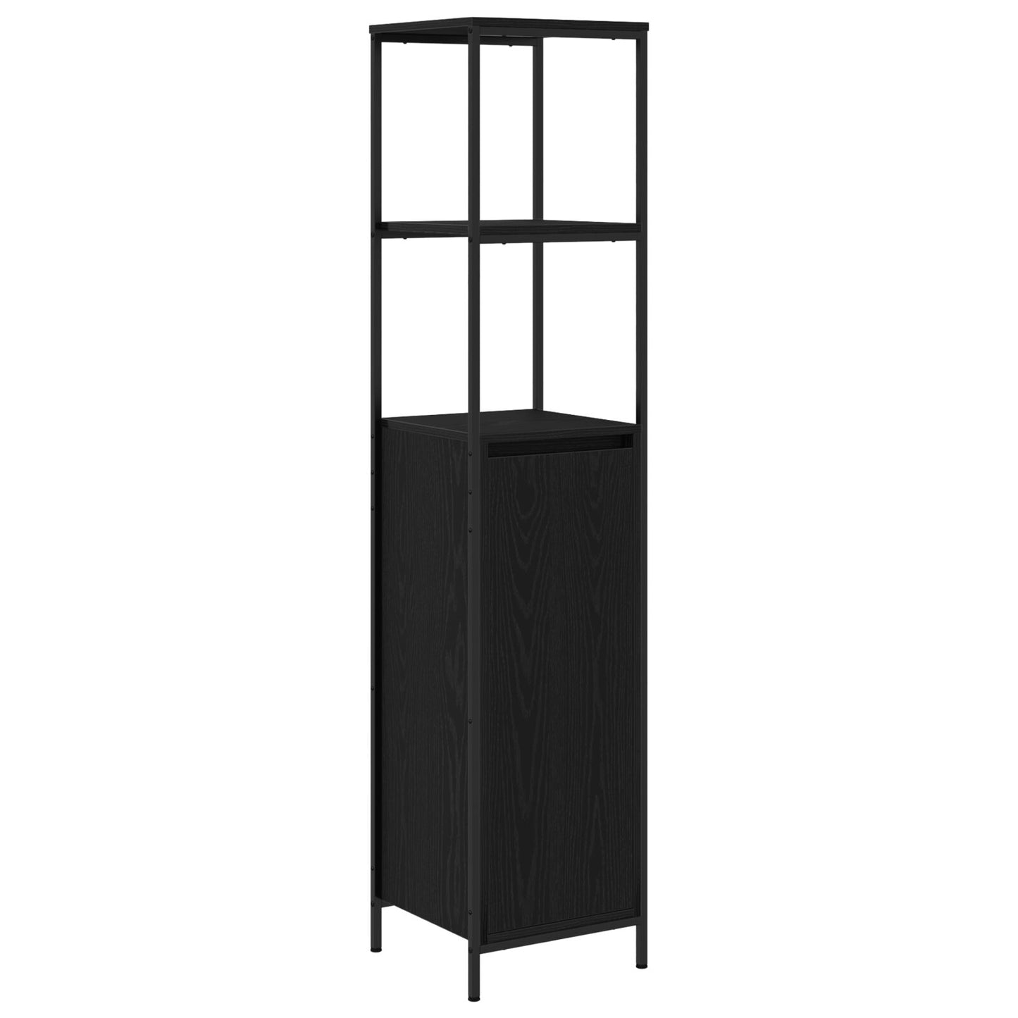 vidaXL 3-teilige Badezimmermöbel Set Schwarze Eiche Holzwerkstoff
