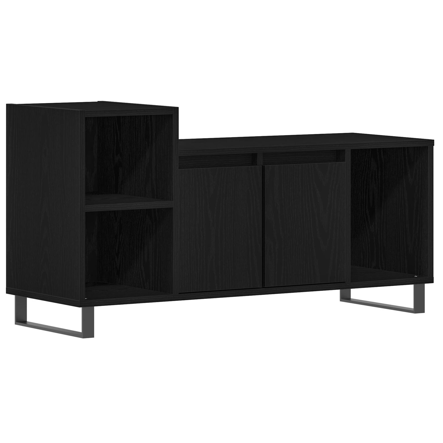 vidaXL TV-Bank Schwarz Eiche 100x35x55 cm Werkstoff