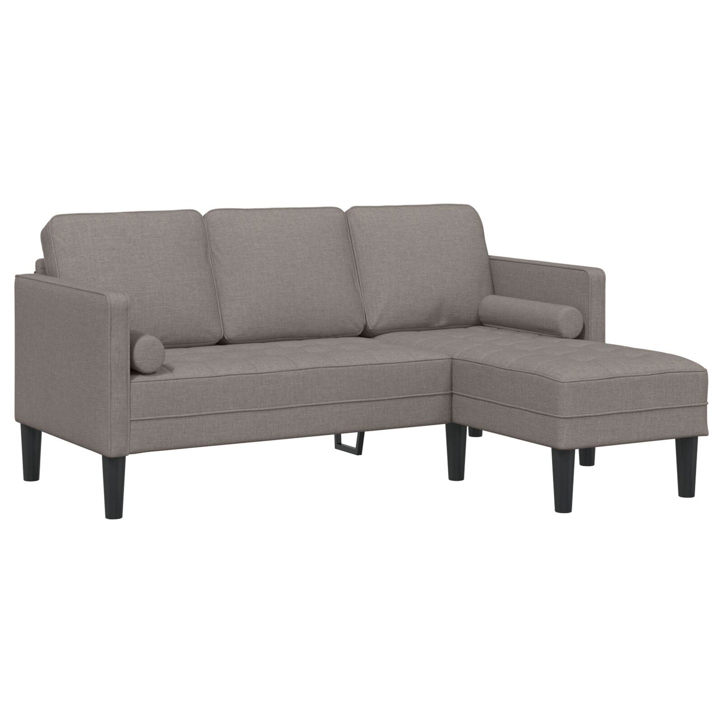 vidaXL 2-teiliges Sofa Set mit Kissen in taupefarbenem Stoff