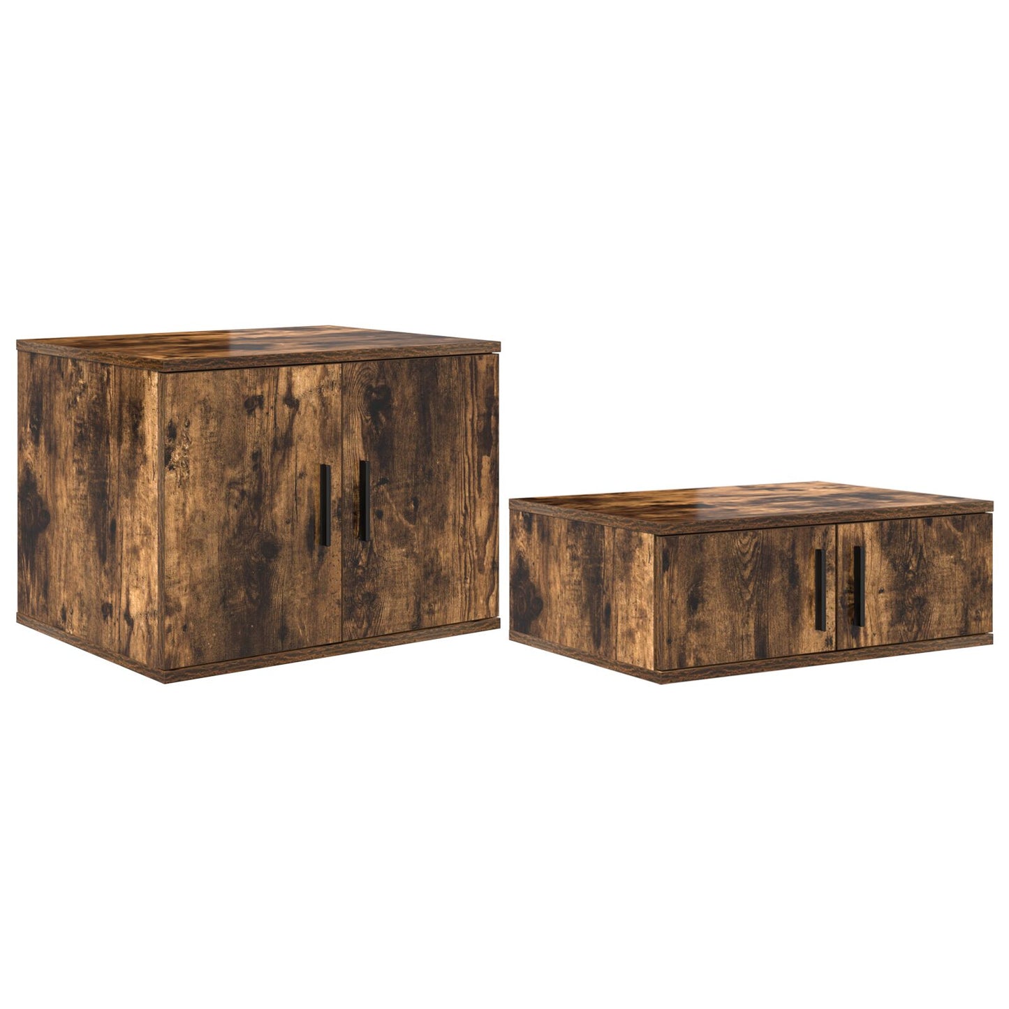 vidaXL Aufbewahrungsschrank Rauches Eiche 127x41x40 cm Holzwerkstoff