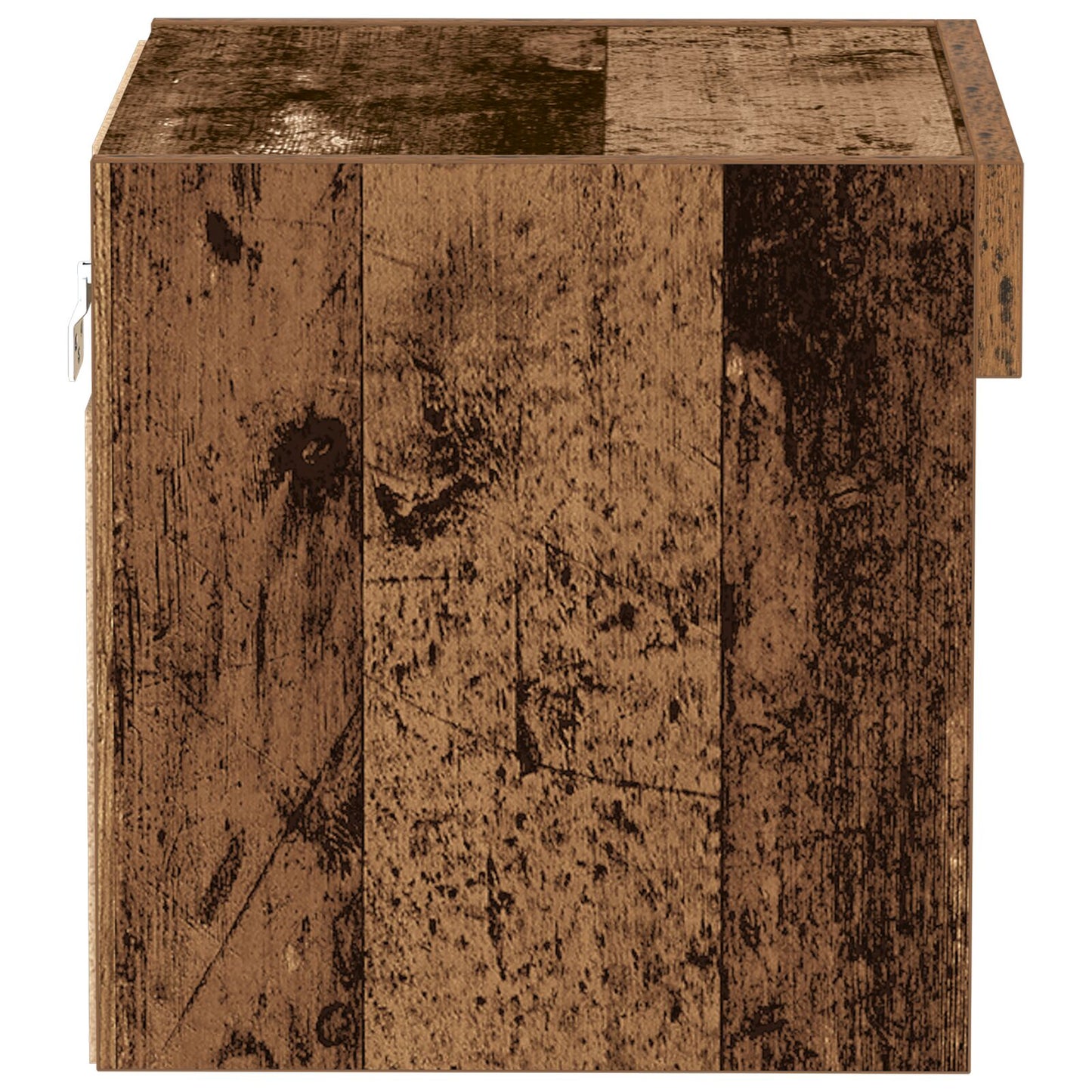 vidaXL Wandschrank mit LED-Leuchten Altholz 40x30x30 cm