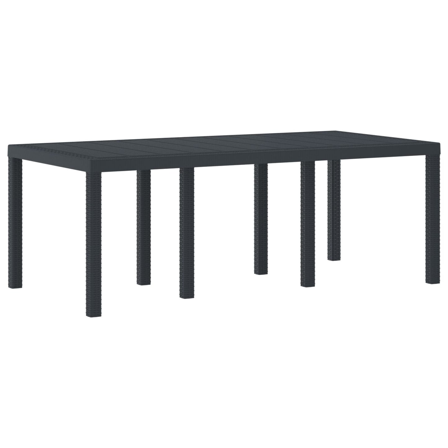 vidaXL 7-teiliges Garten Essgruppen Set Anthrazit Poly Rattan