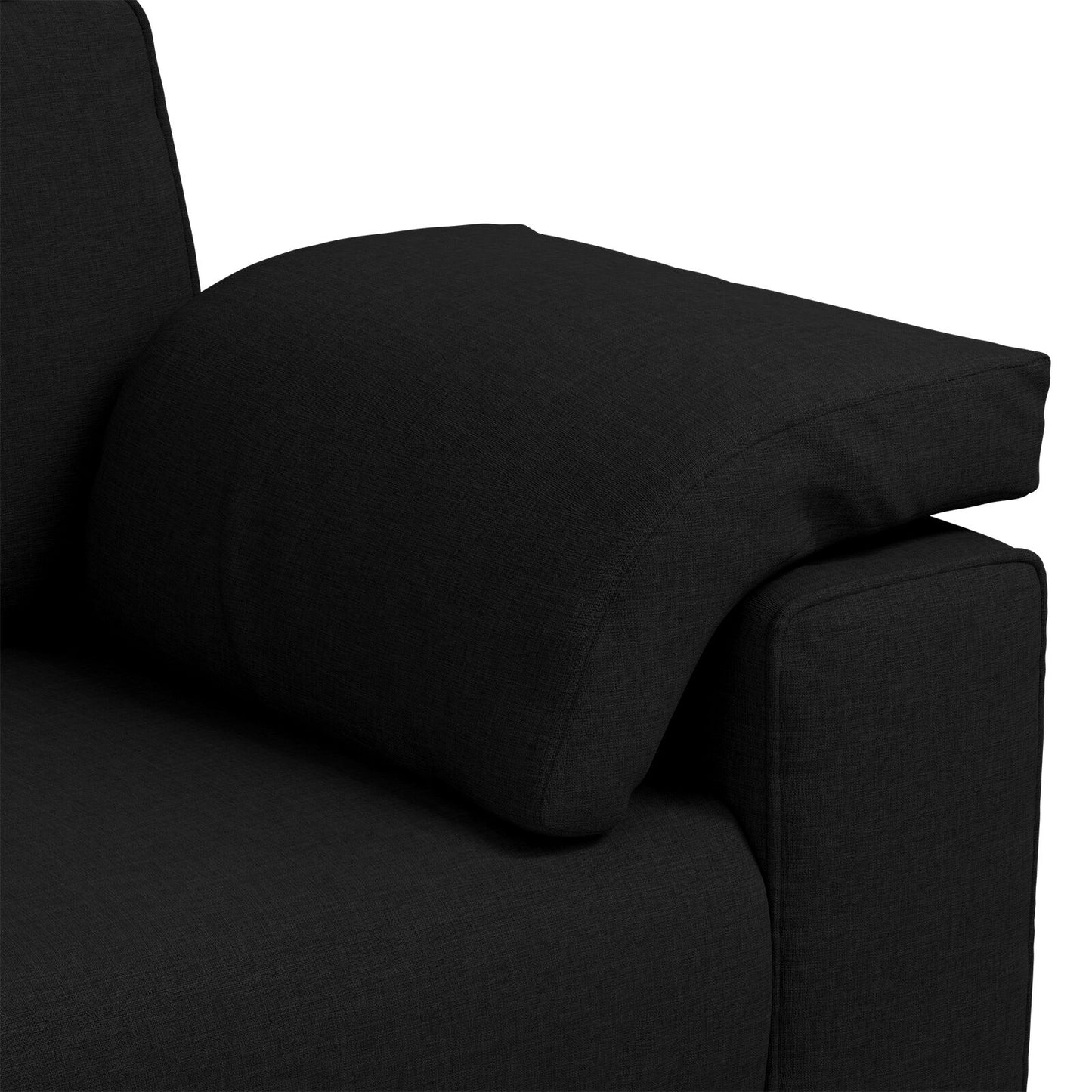 vidaXL 2-teiliges Sofaset mit Kissen schwarzer Stoff