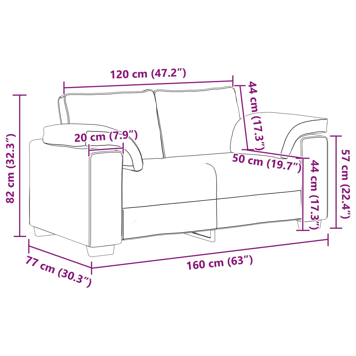 vidaXL 2-teiliges Sofaset mit Kissen Dunkelgrüner Stoff