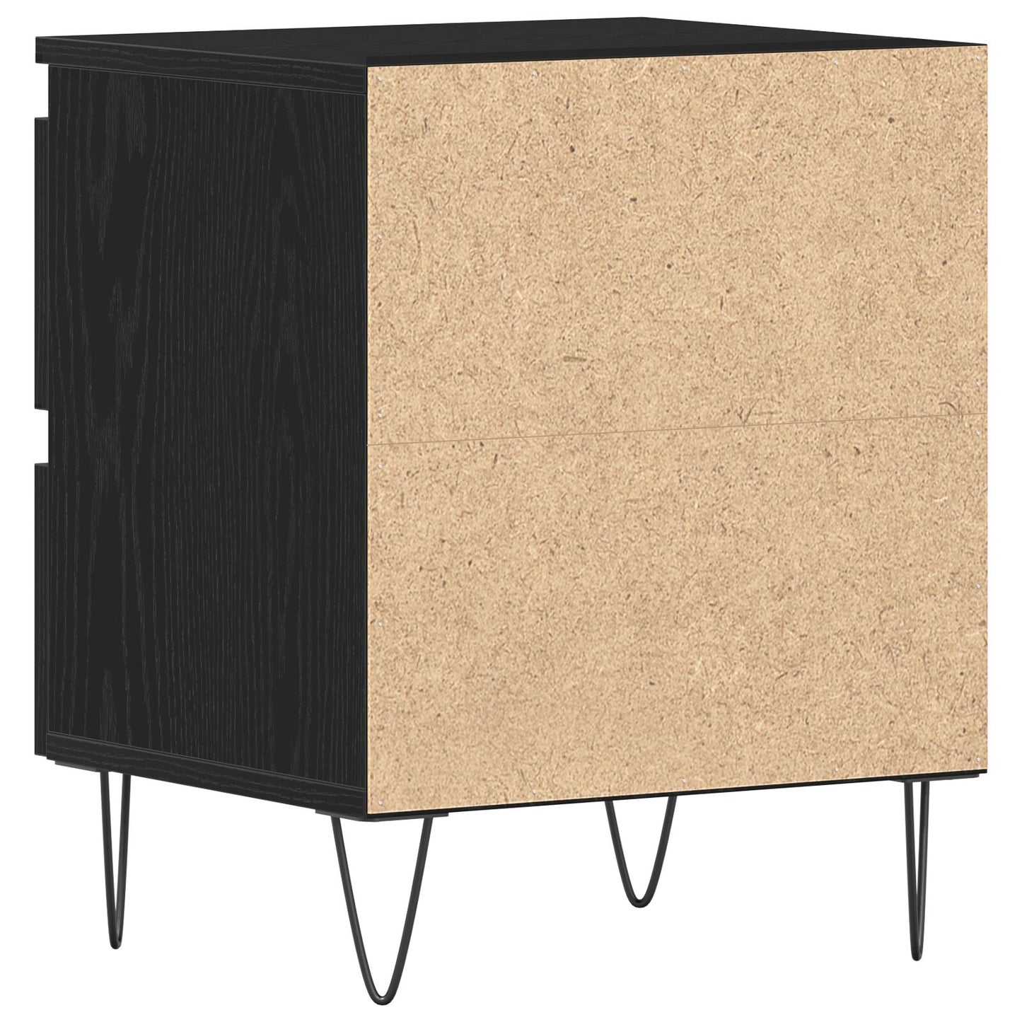 vidaXL Nachtkabinette 2 Stk. schwarze Eiche 40x35x50 cm Holzwerkstoff