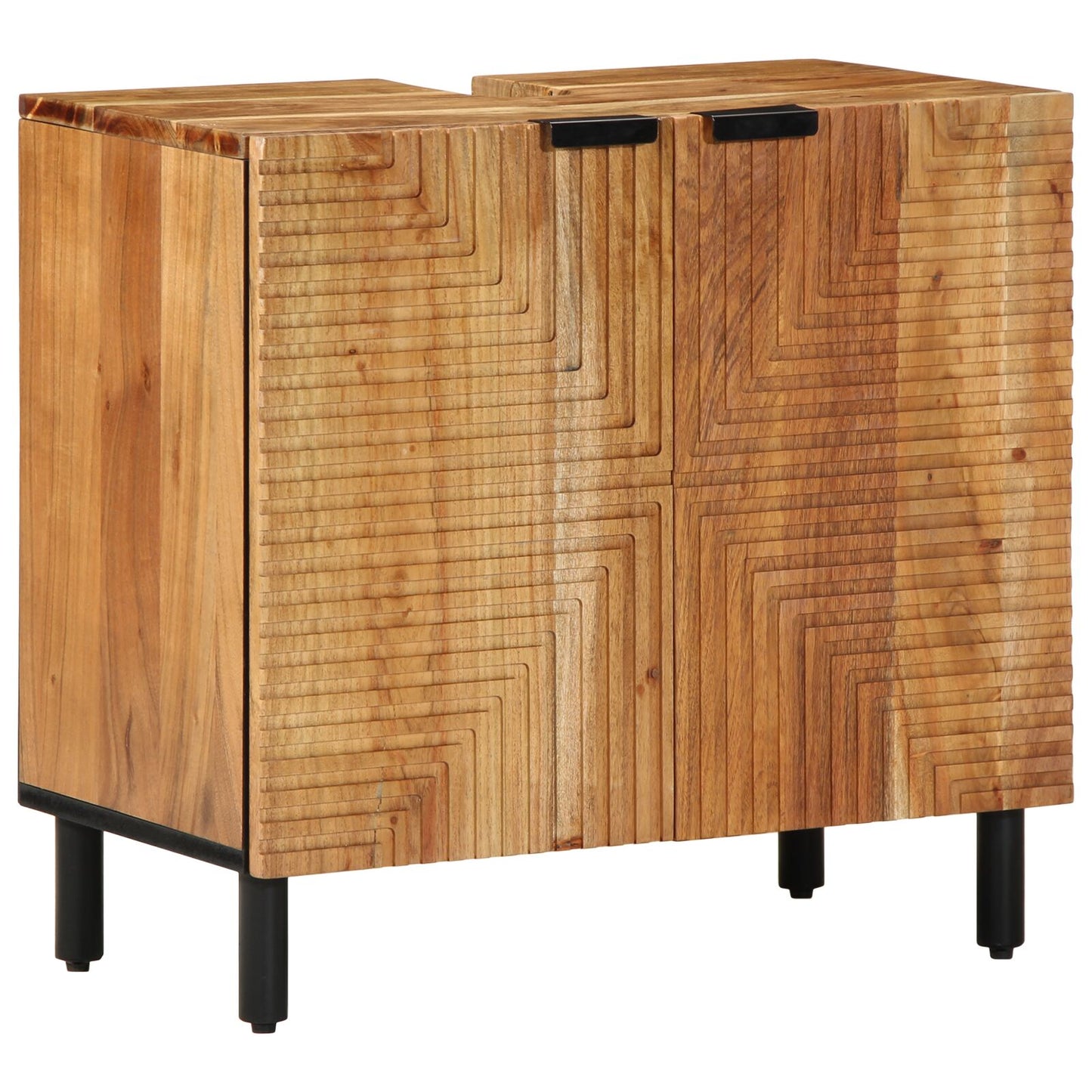 vidaXL Waschbeckenunterschrank 62x33x58 cm Massivholz Akazie