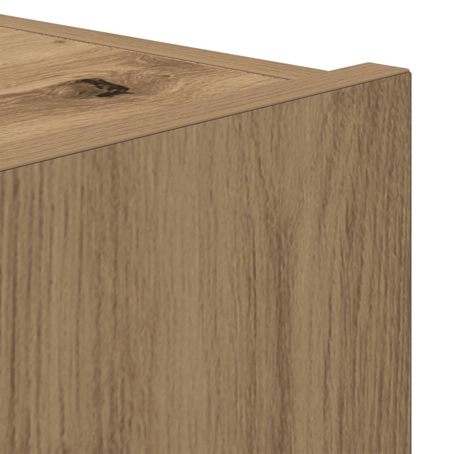 vidaXL TV-Wandregal mit LED-Lichtern Artisan Eiche 100x35x31 cm