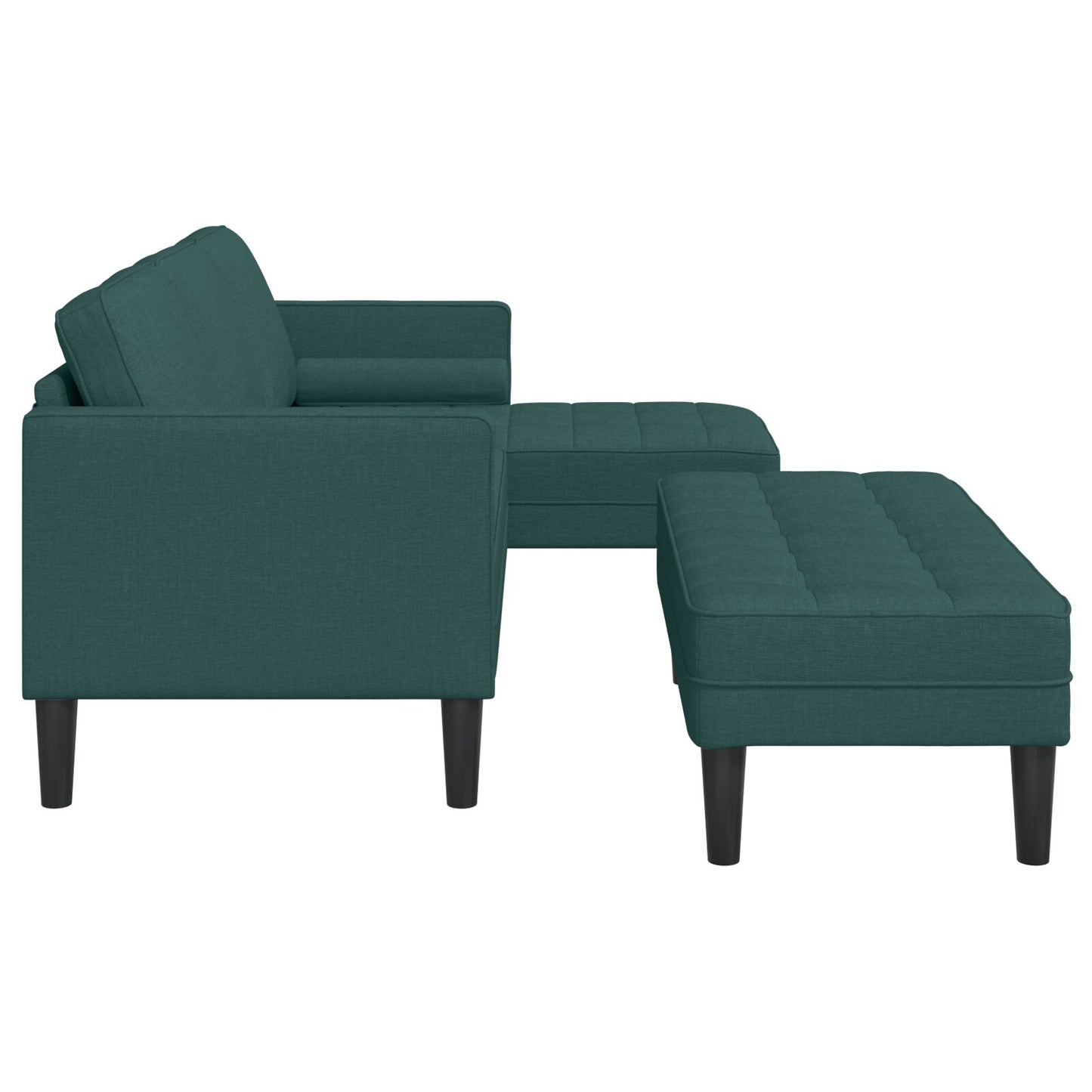 vidaXL 2-teiliges Sofa Set mit Kissen aus dunkelgrünem Stoff