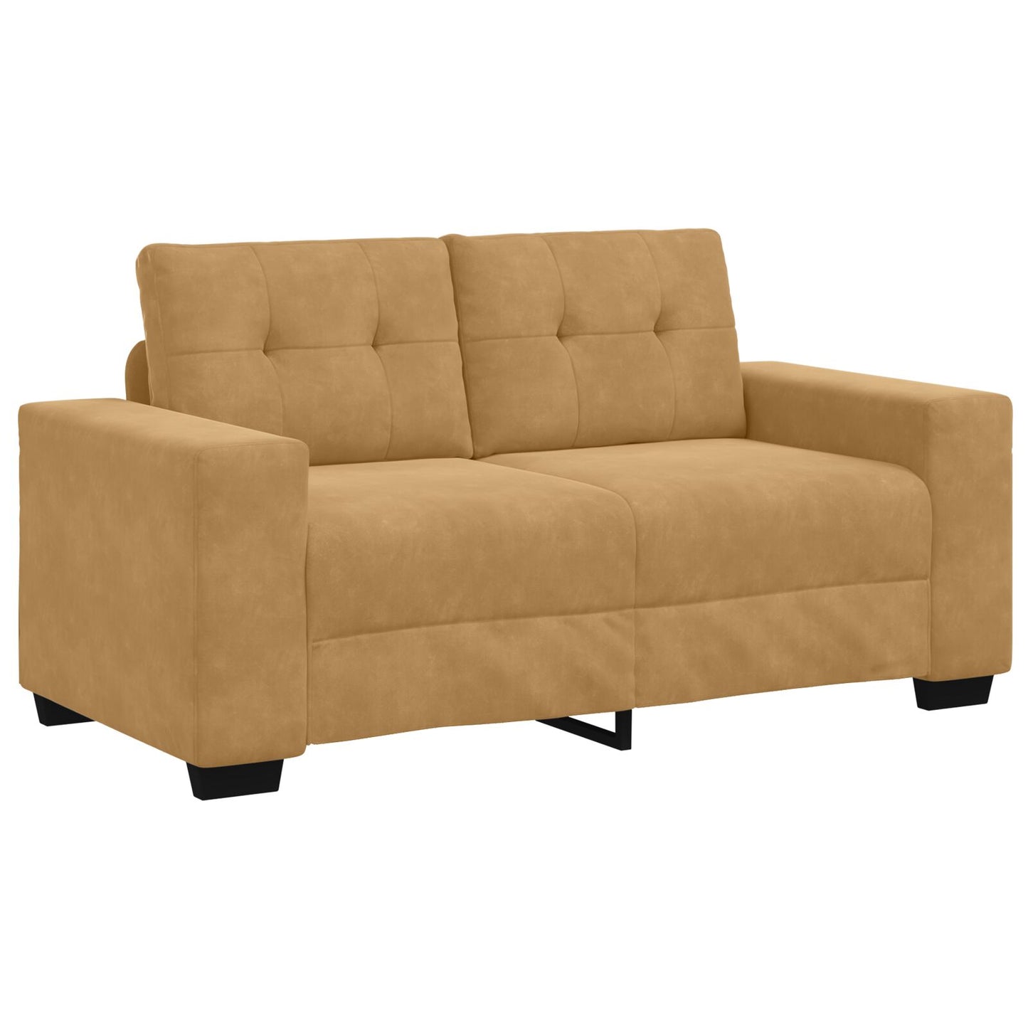 vidaXL 2-teiliger Sofa-Set mit Kissen aus braunem Samt