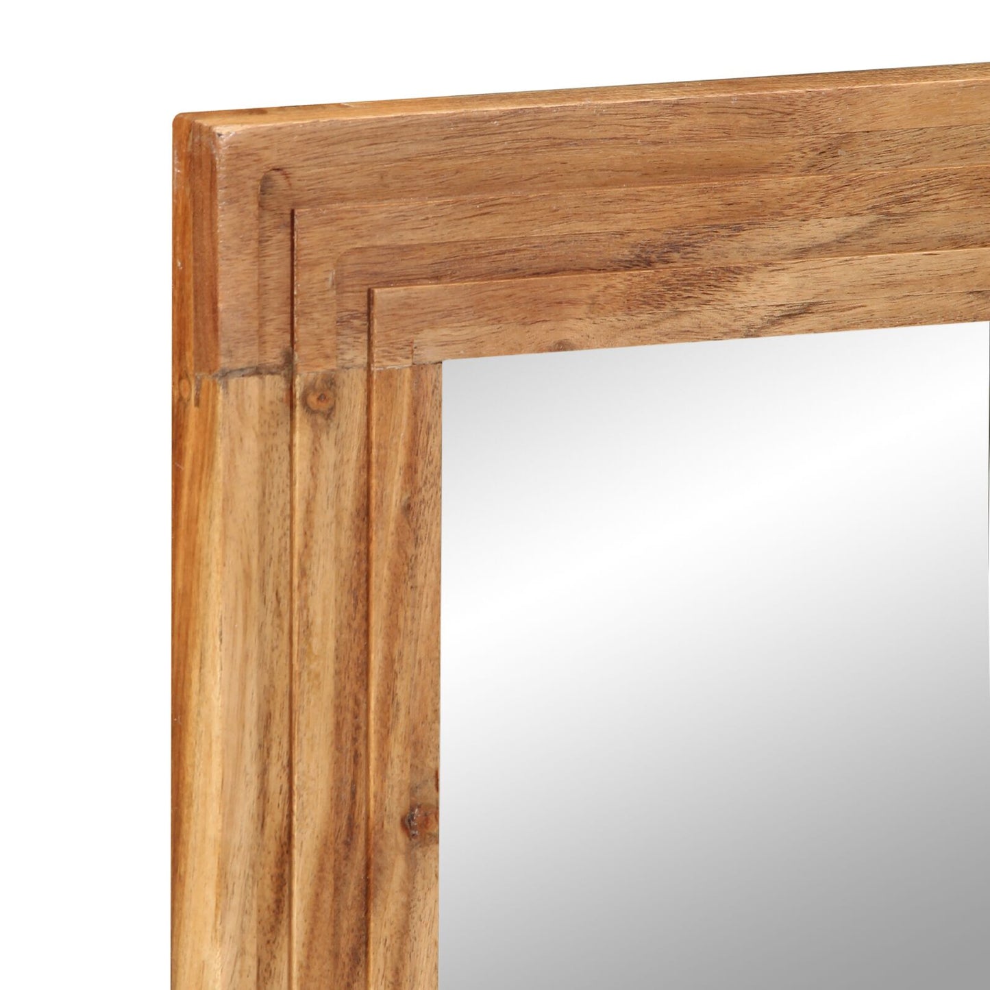 vidaXL Badezimmerspiegel 50x70x3 cm Massivholz Akazie