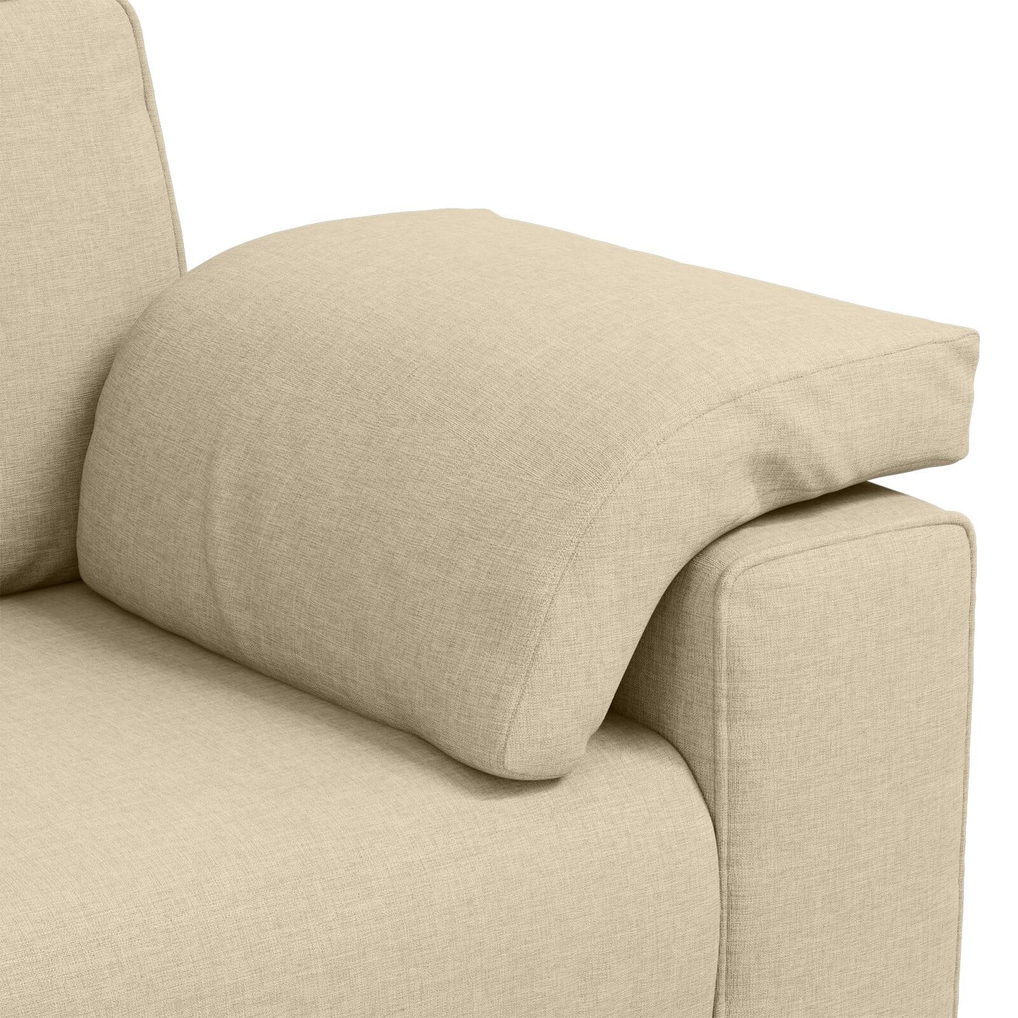 vidaXL 2-teiliges Sofa Set mit Kissen in cremefarbener Stoff