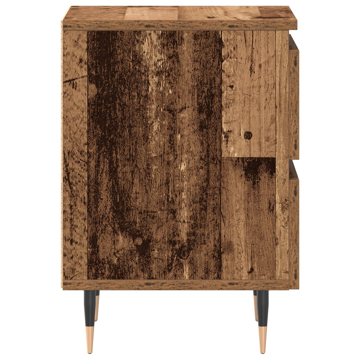 vidaXL Nachttische 2 Stück Alte Holz 40x35x50 cm Konstruktionsholz