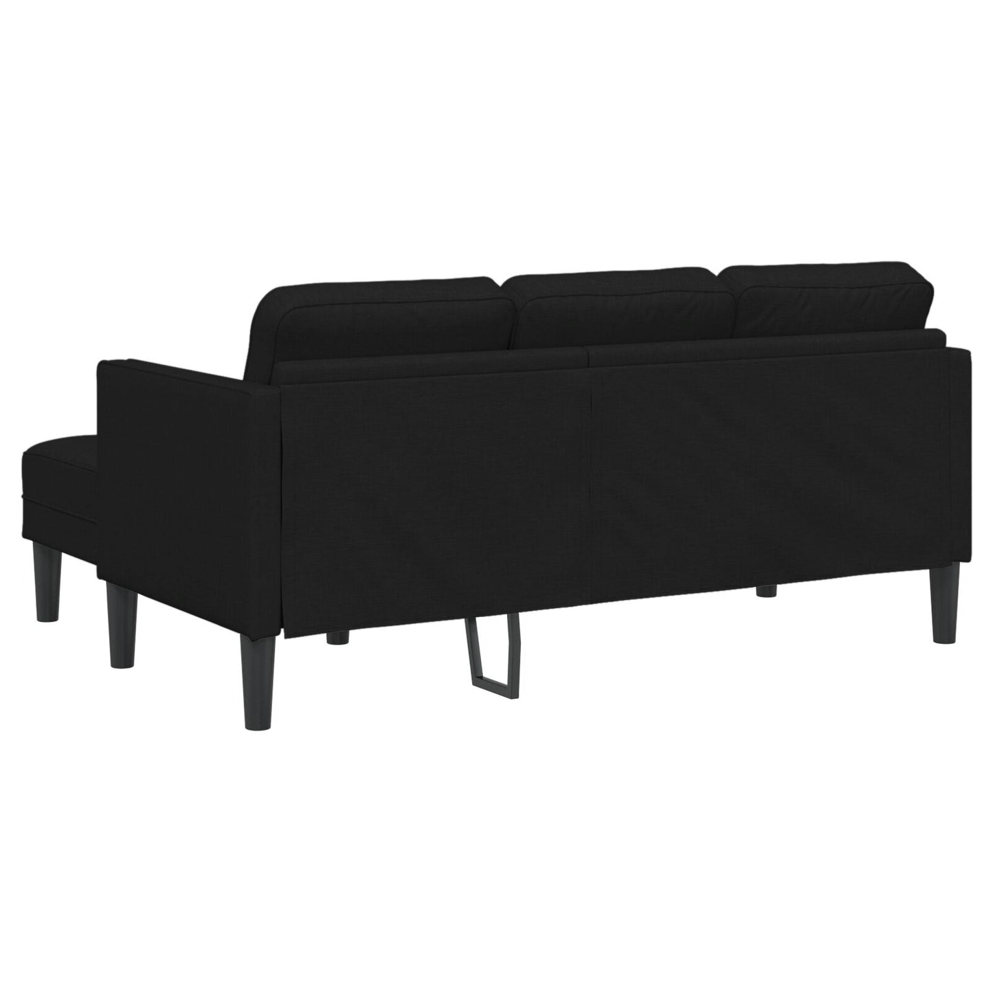 vidaXL 2-teiliges Sofa Set mit Kissen aus schwarzem Stoff