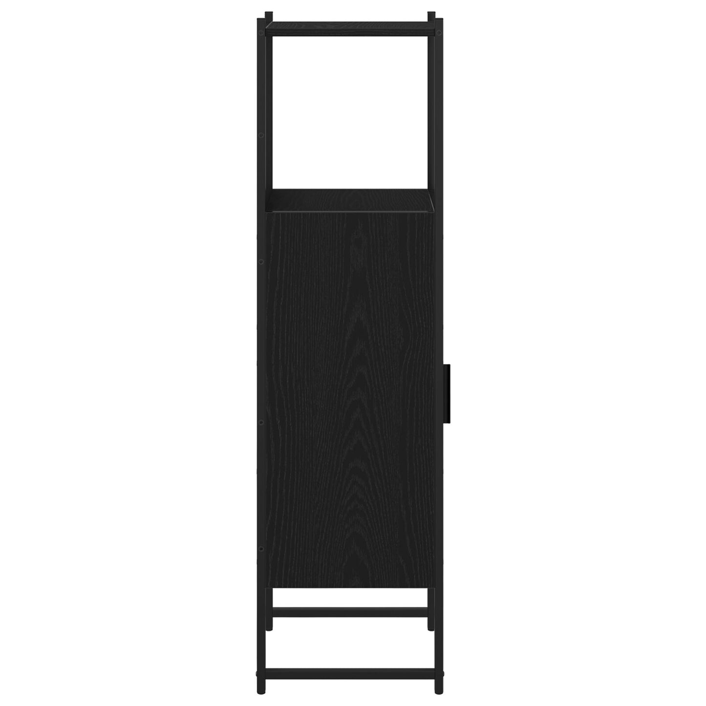 vidaXL Badezimmer Schrank Schwarz Eiche 33x33x120,5 cm Holzwerkstoff