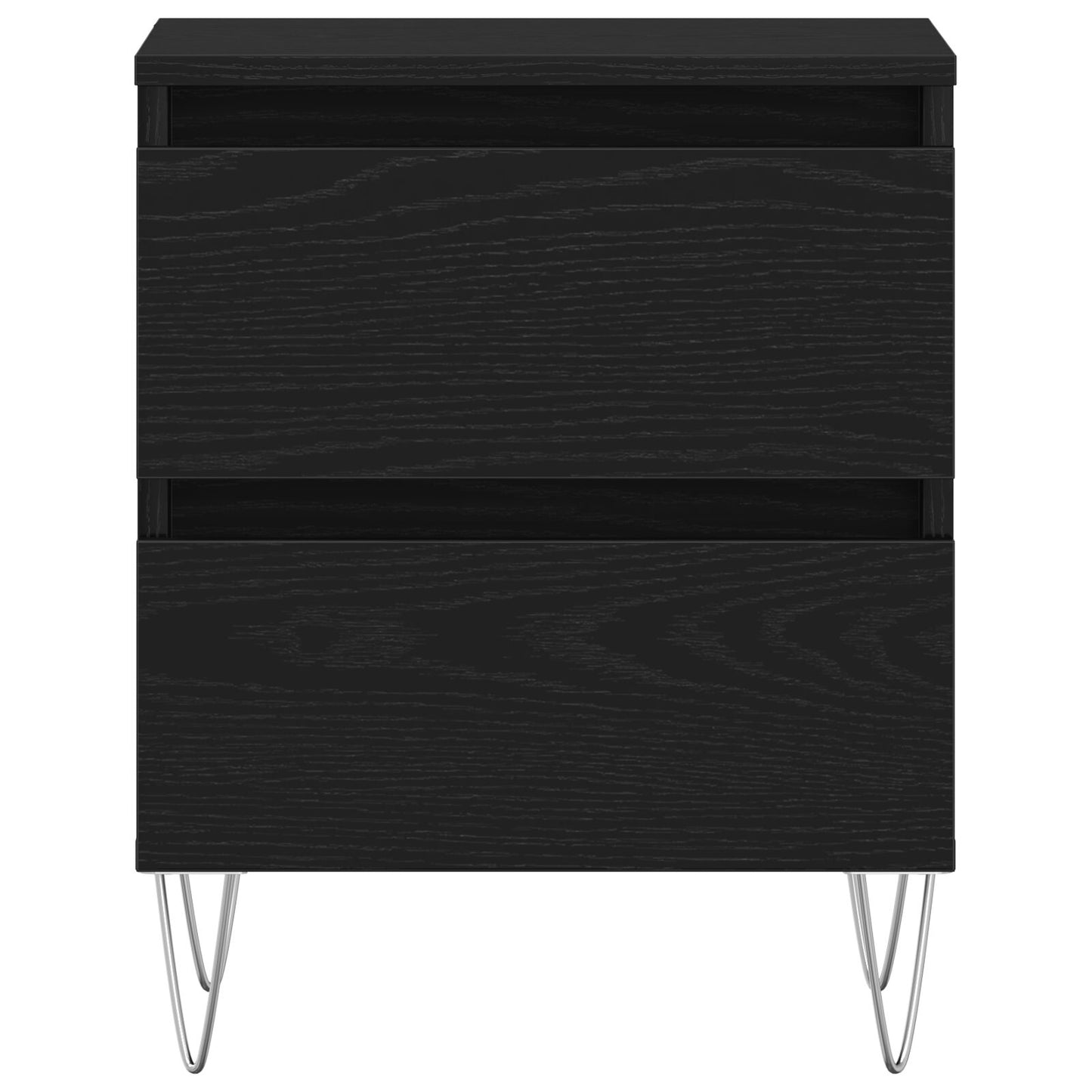 vidaXL Nachtkabinette 2 Stk. schwarze Eiche 40x35x50 cm Holzwerkstoff