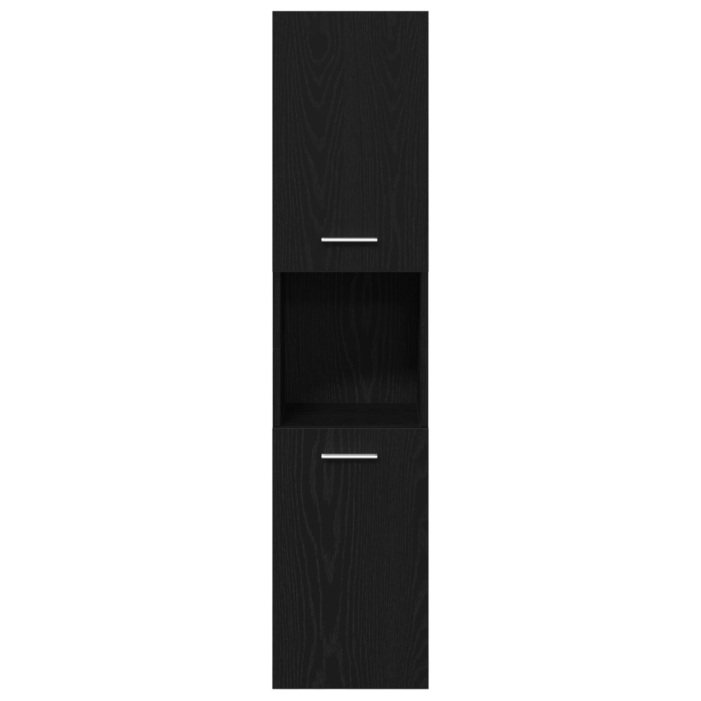 vidaXL Badezimmer Wandschrank Schwarz Eiche 30x30x130 cm aus Ingenieurholz
