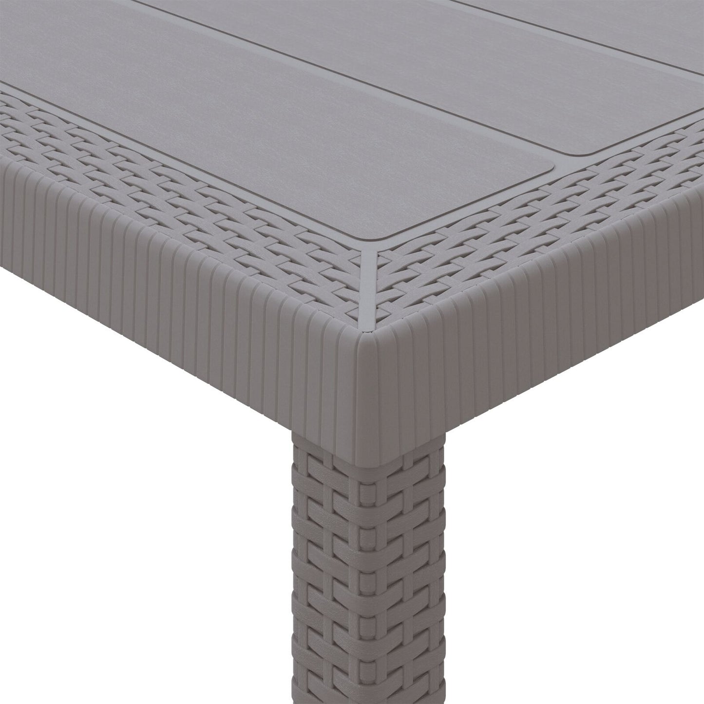vidaXL 9-teiliges Garten-Ess-Set mit Kissen Weiß Poly Rattan
