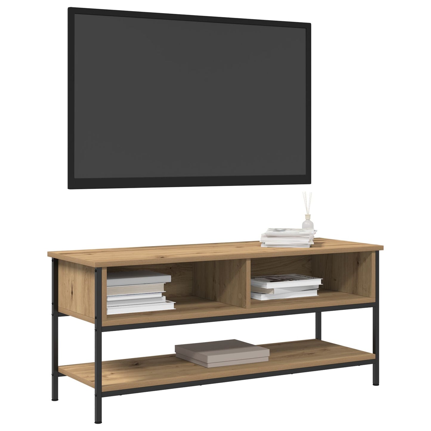 vidaXL TV-Schrank Artisan Eiche 100x35x45 cm Engineering Holz und Stahl