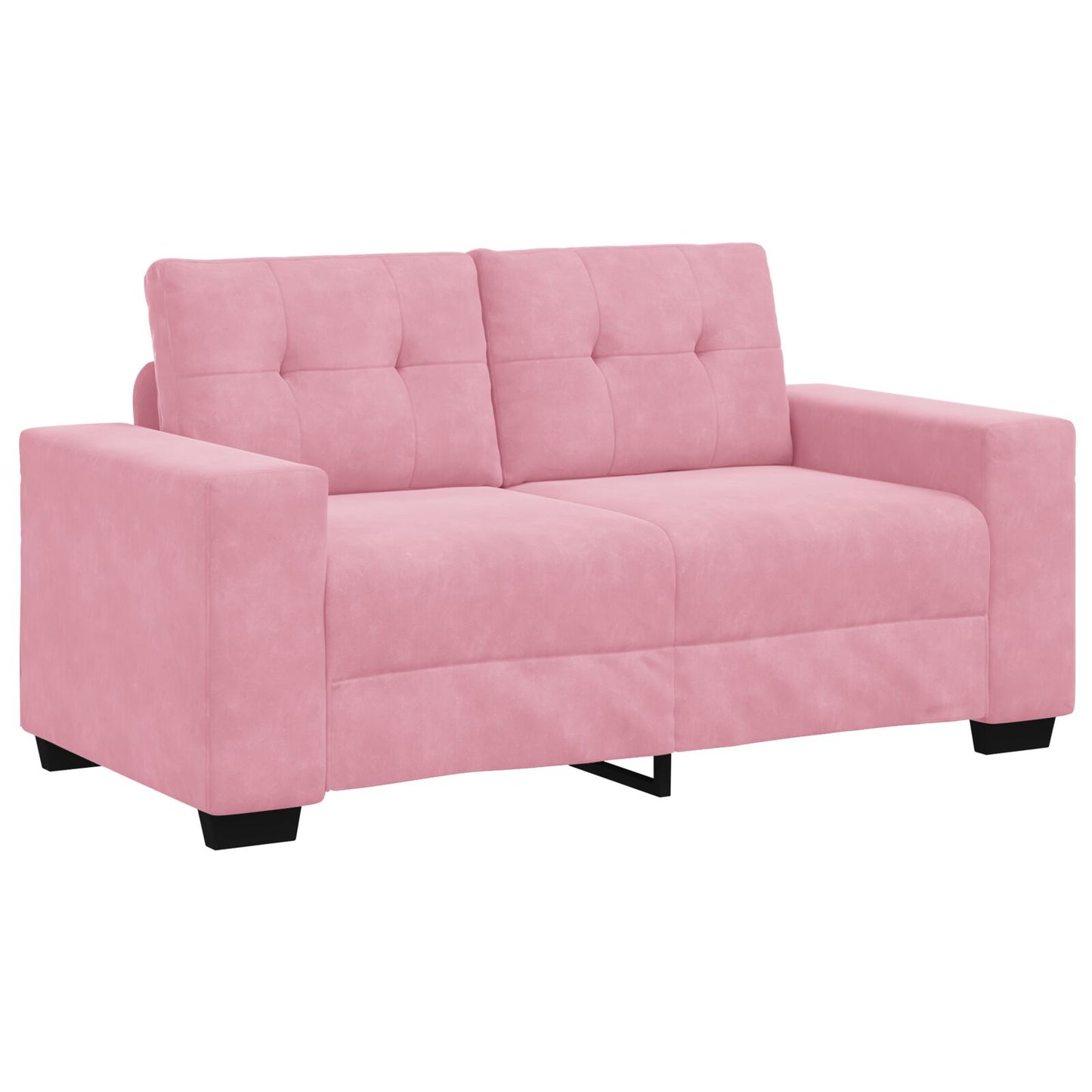 vidaXL 2-teilige Sofagarnitur mit Kissen in Rosa Samt