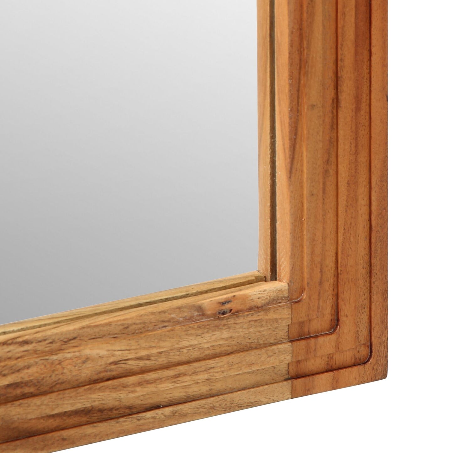 vidaXL Badezimmerspiegel 50x70x3 cm Massivholz Akazie