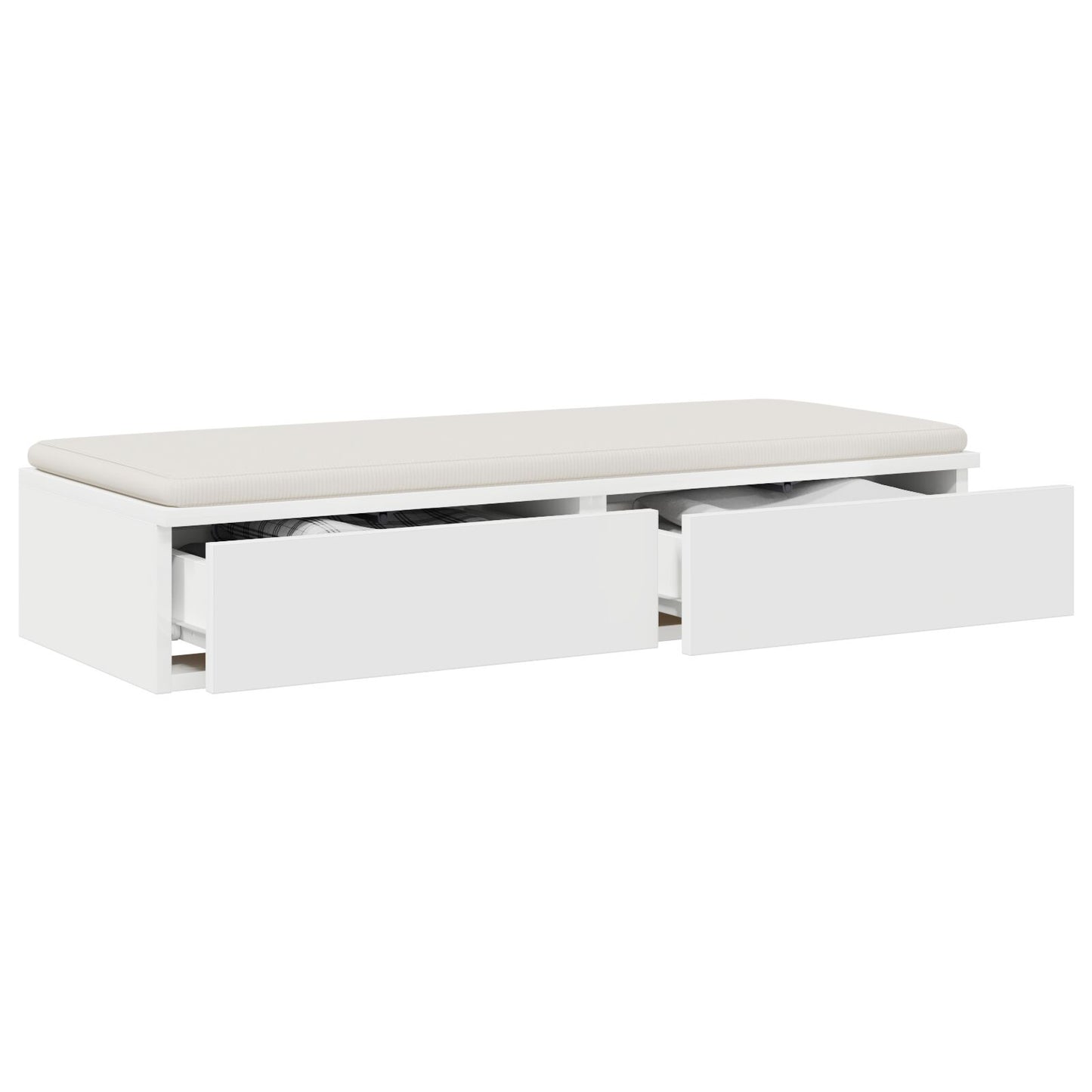 vidaXL Bett-Schubladen Weiß 80x36,5x16,5 cm Holzwerkstoff