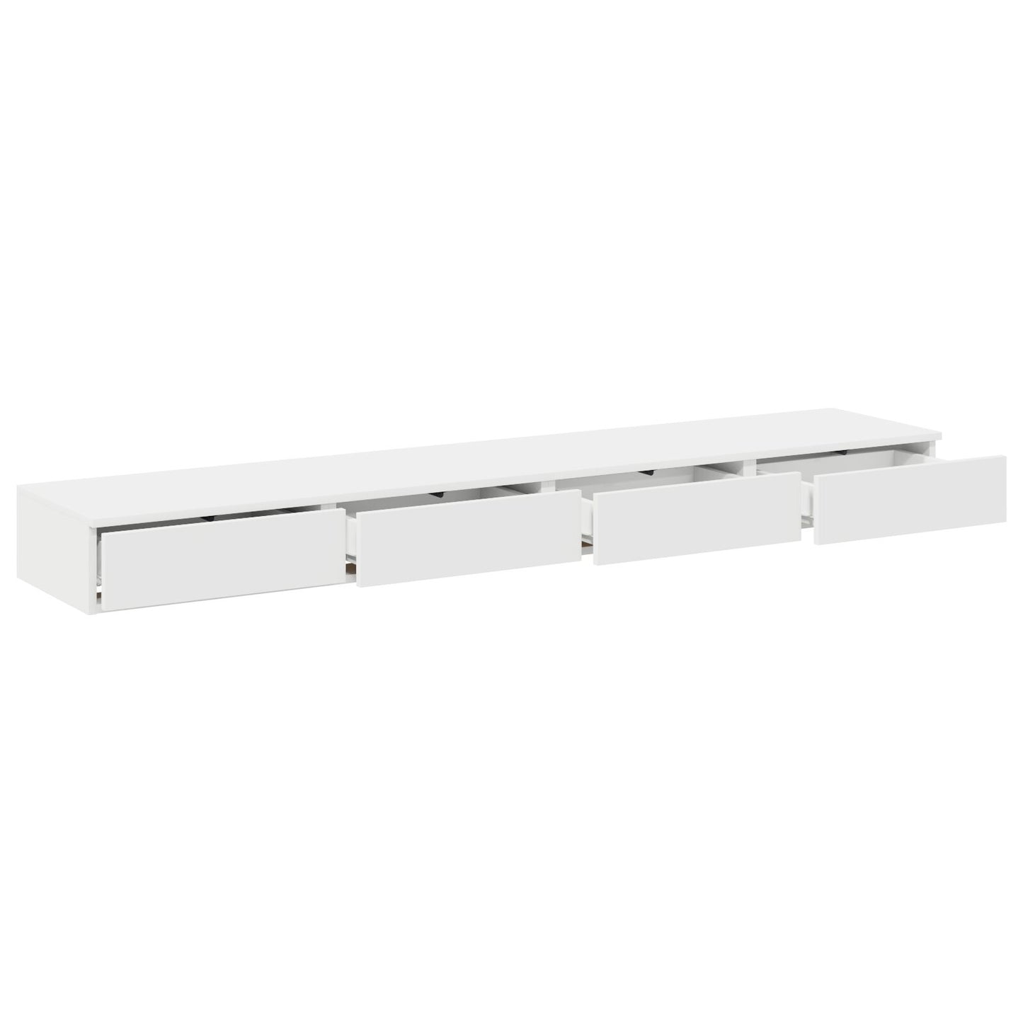 vidaXL Bett-Schubladen Weiß 200x36,5x16,5 cm Spanplatte